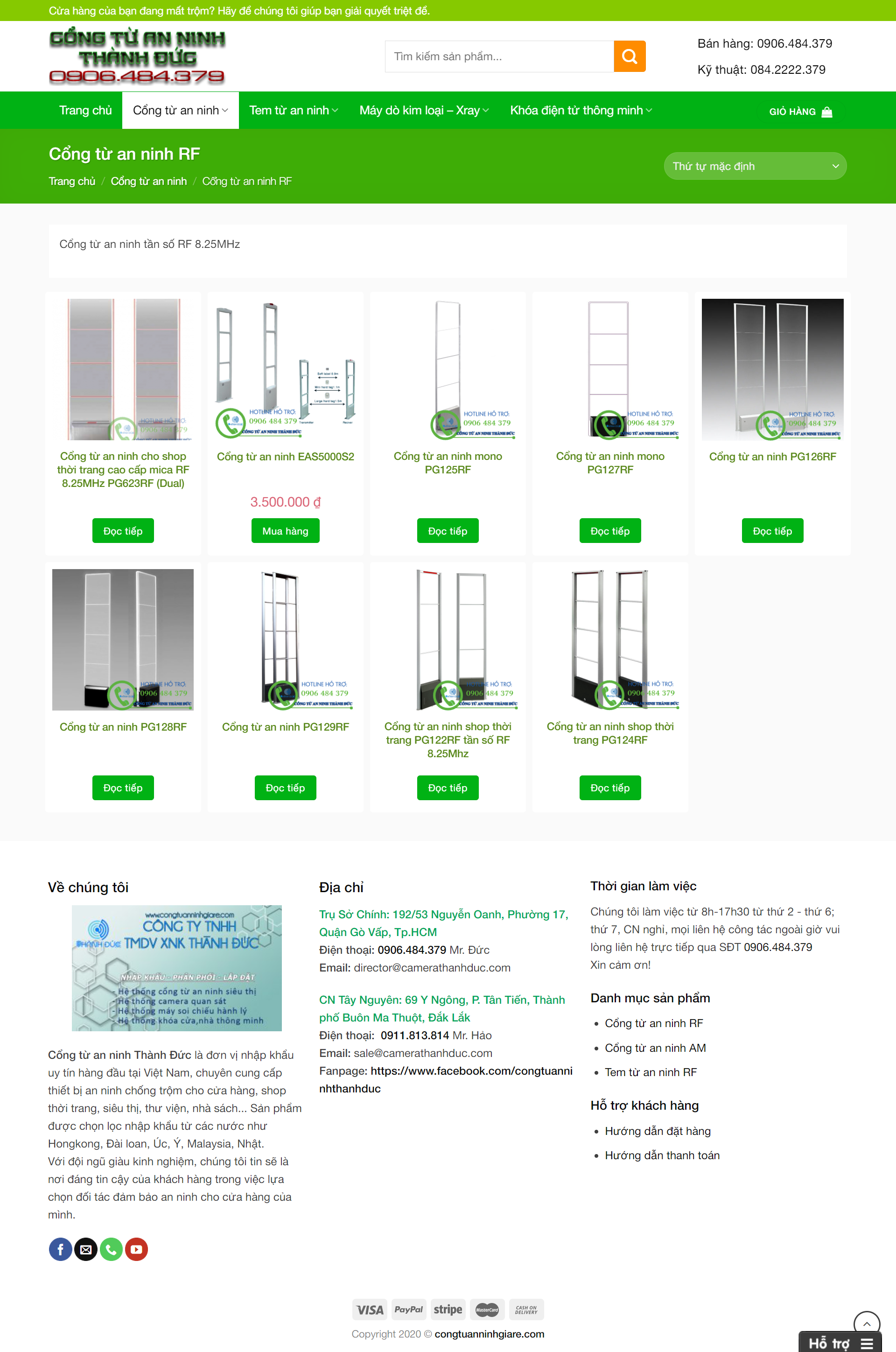 Thiết kế Website web cổng dò kim loại - congtuanninhgiarecom