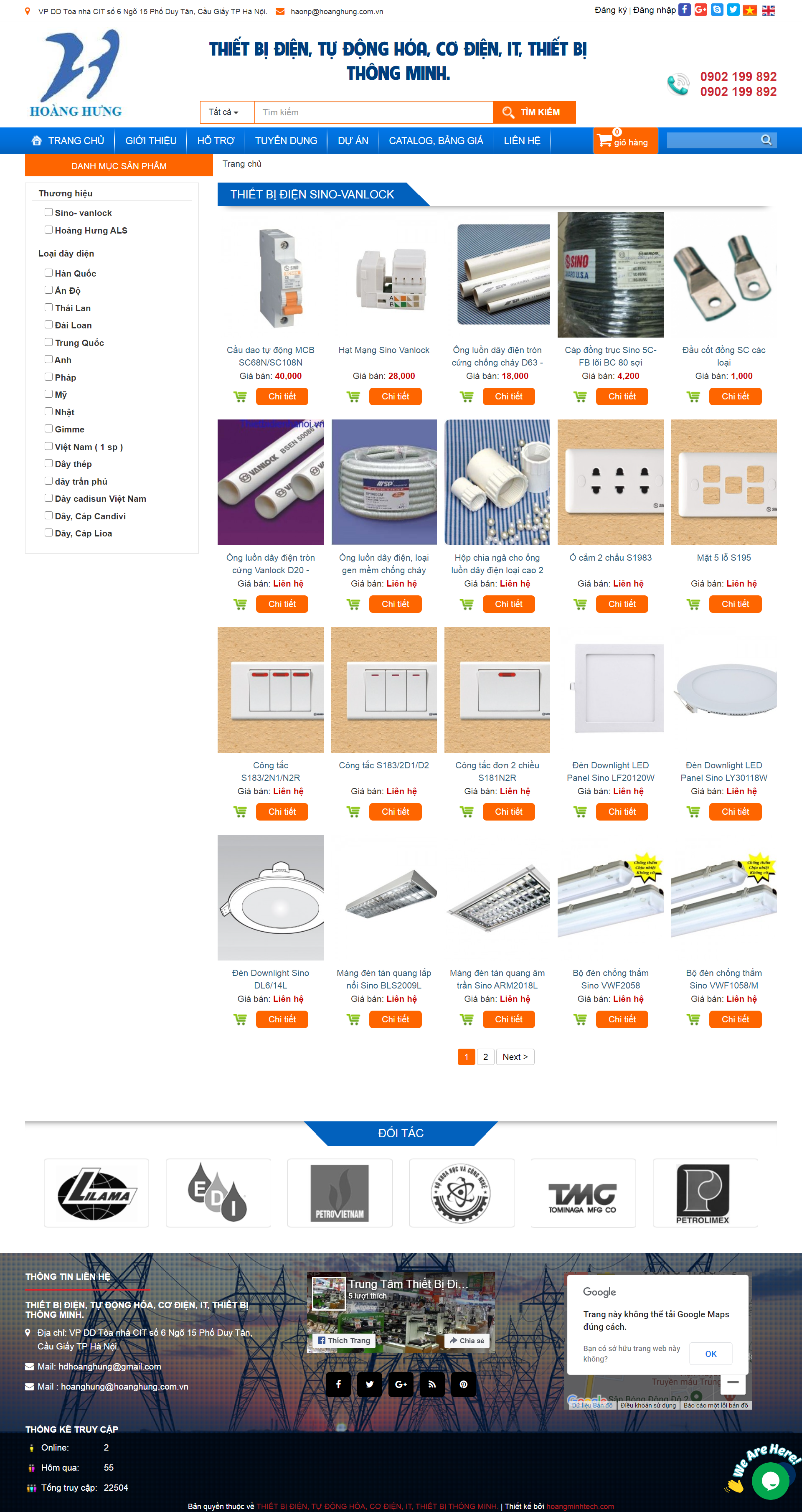 Thiết kế Website web thiết bị đo điện - hoanghungcomvn