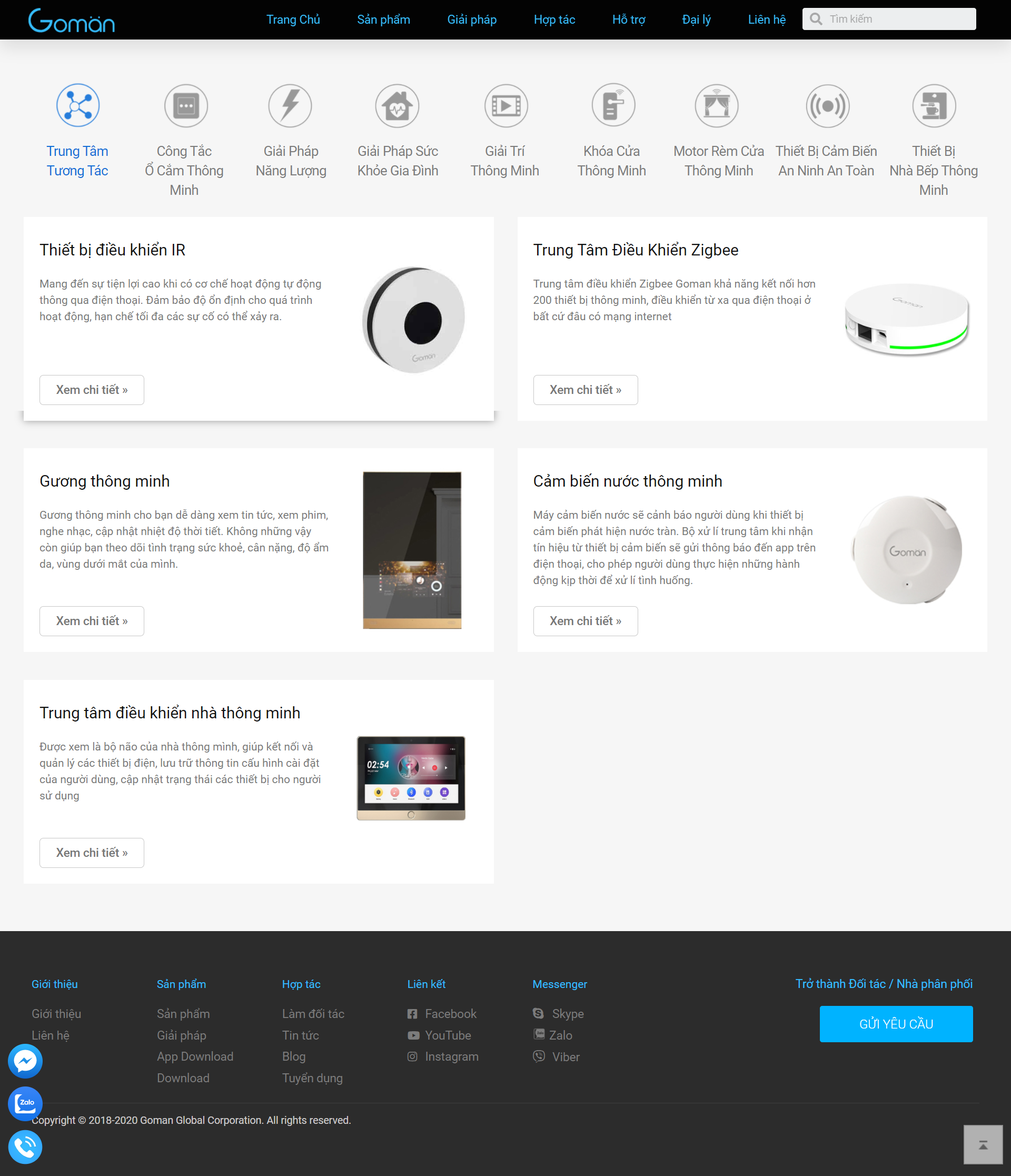 Thiết kế Website web thiết bị điiện thông minh - gomanvietnamvn