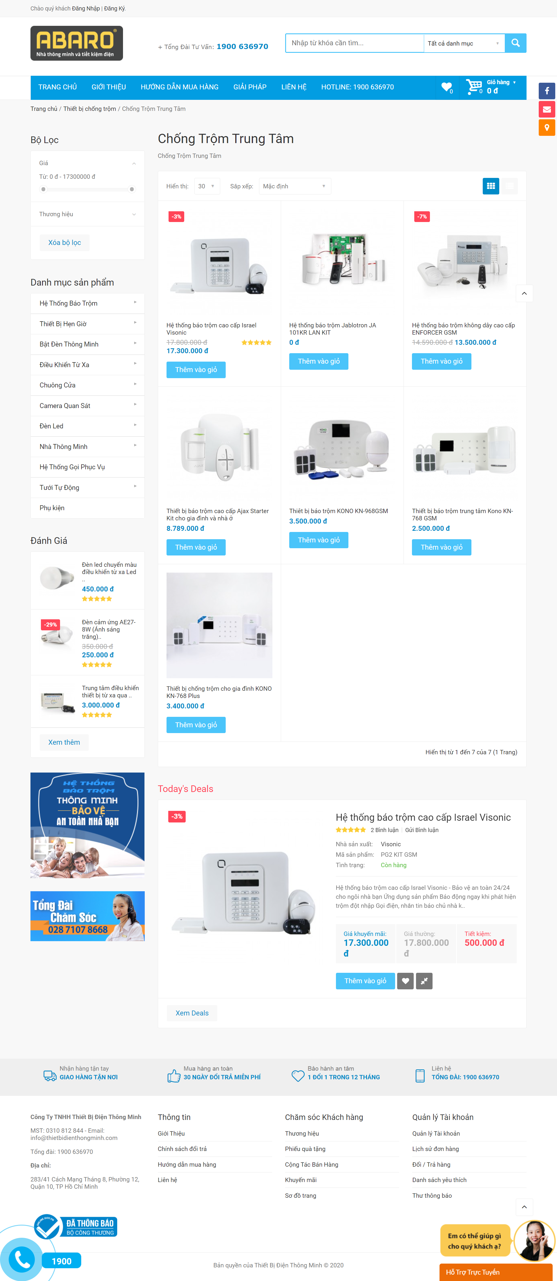 Thiết kế Website web thiết bị điiện thông minh - thietbidienthongminhcom