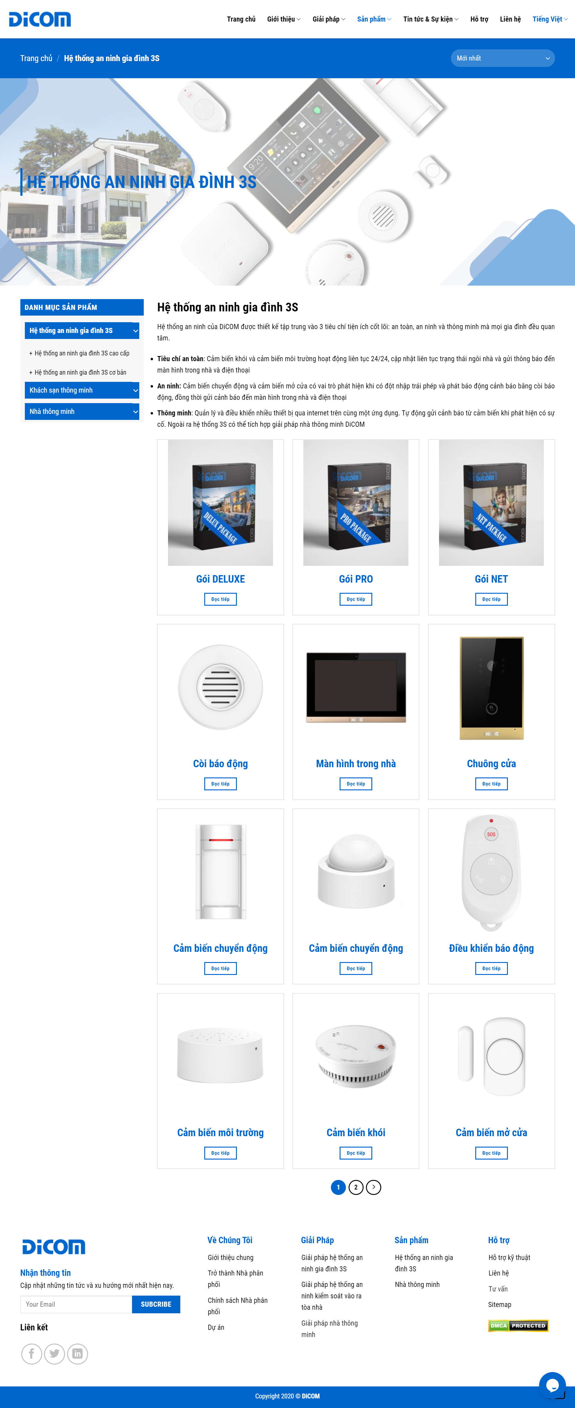 Thiết kế Website web thiết bị điiện thông minh - dicomvn