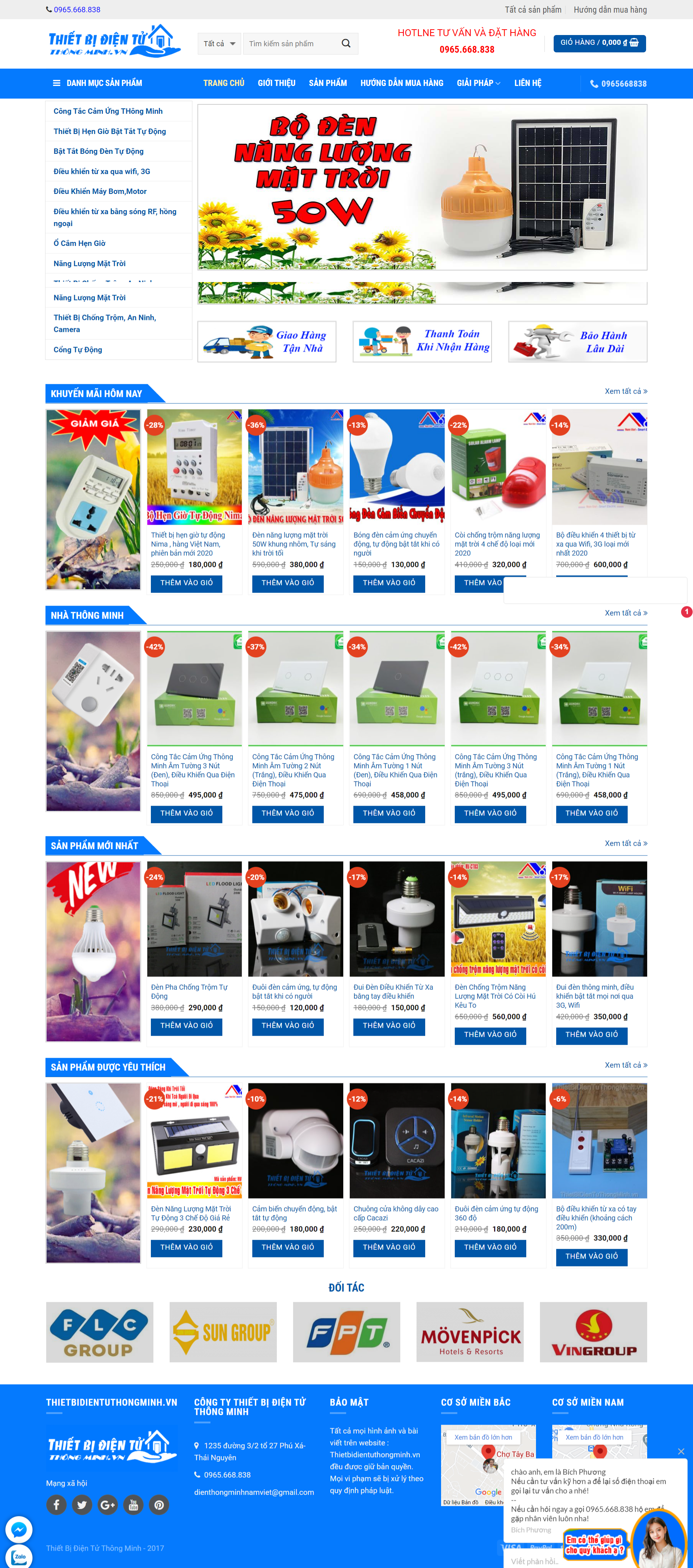 Thiết kế Website web thiết bị điiện thông minh - thietbidientuthongminhvn