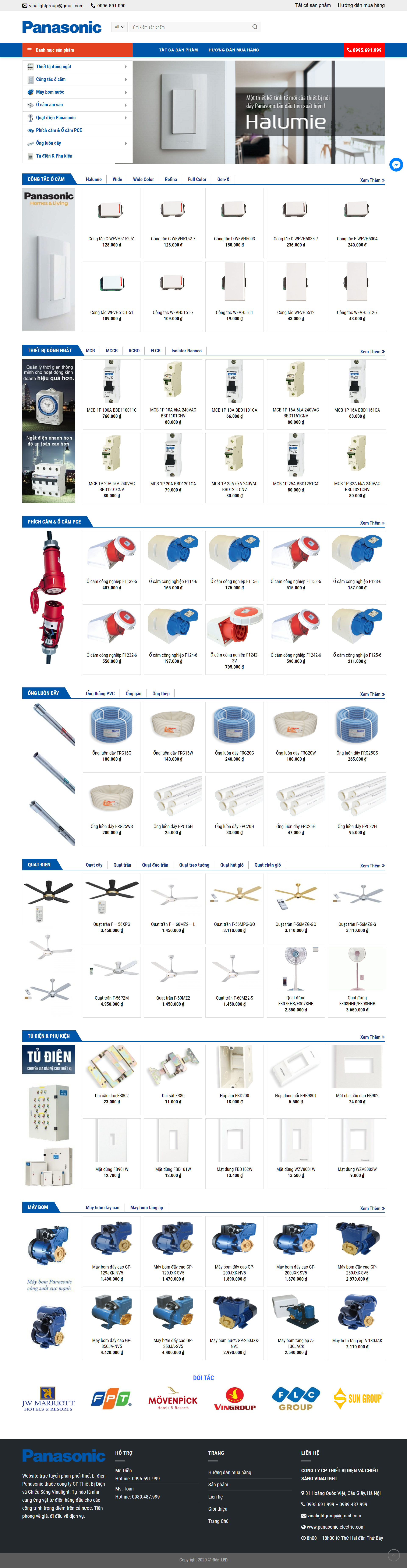 Thiết kế Website web thiết bị điện dân dụng - panasonic-electriccom