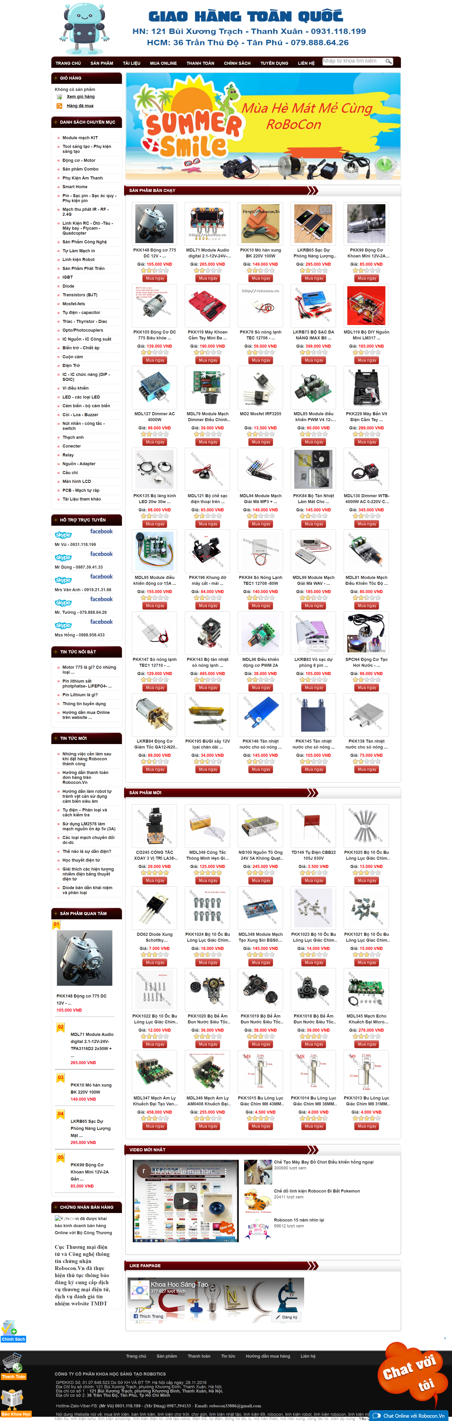 Thiết kế Website web linh kiện điện - dailylinhkienvn