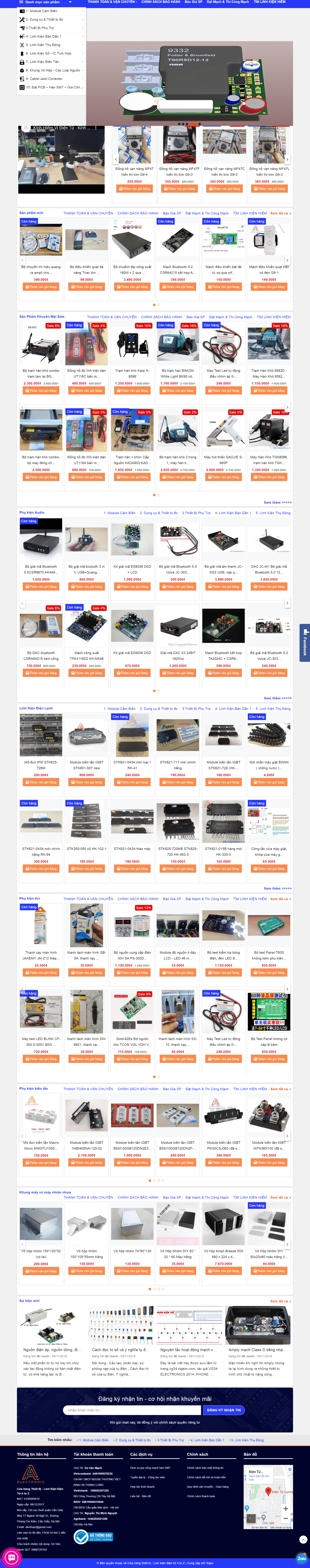 Thiết kế Website web linh kiện điện - cungcaplinhkienvn