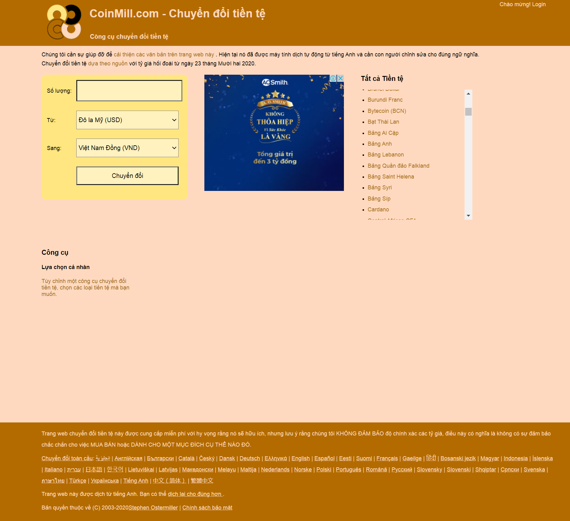 [mataf] Thiết kế Website web đổi tiền - vicoinmillcom