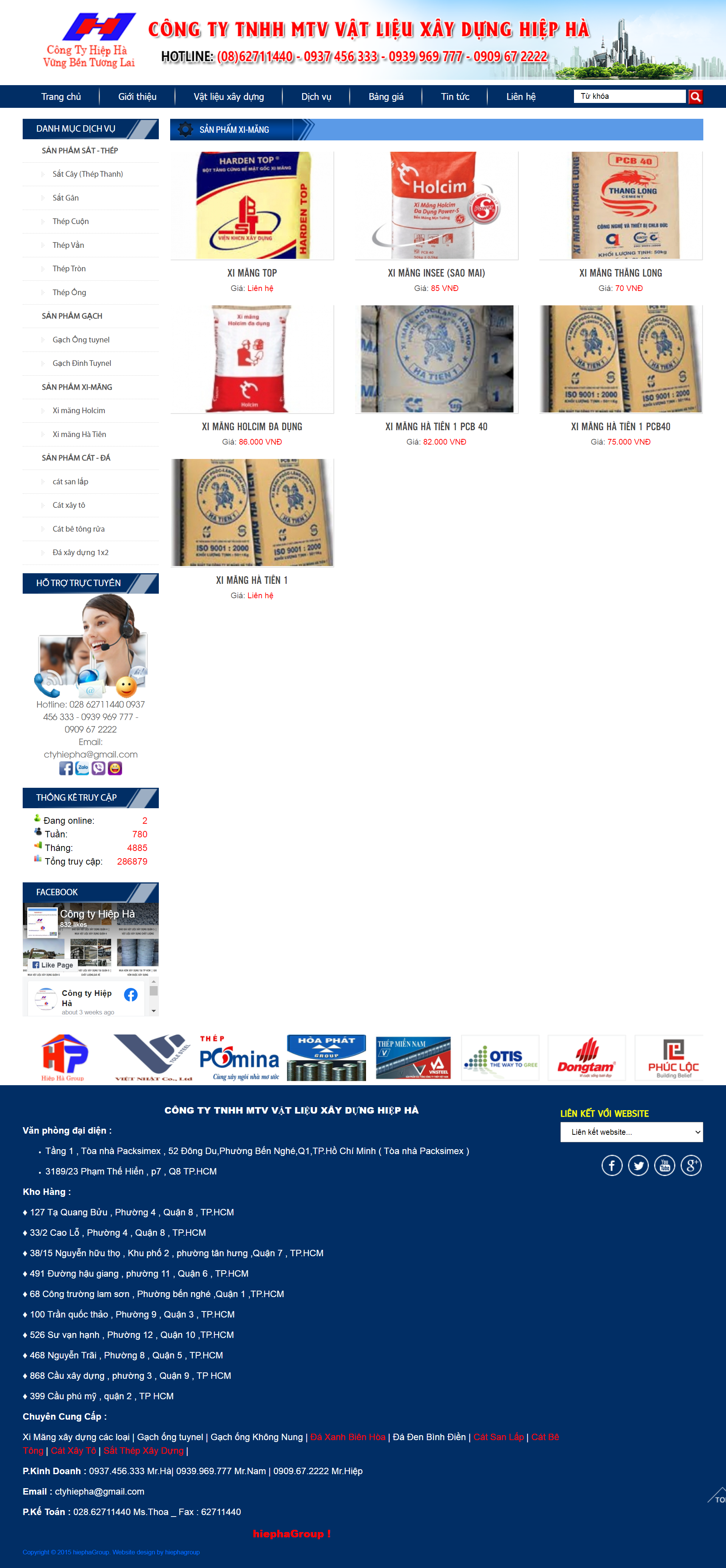 Thiết kế Website web bán xi măng trắng - vatlieuxaydungvlxdhiephacom
