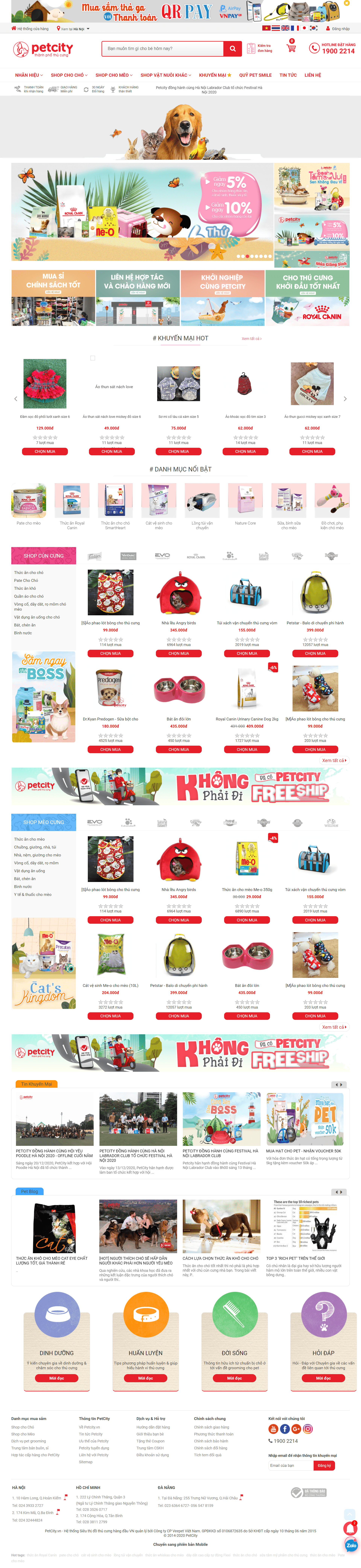 [petplaza] Thiết kế Website web phụ kiện thú cưng - wwwpetcityvn