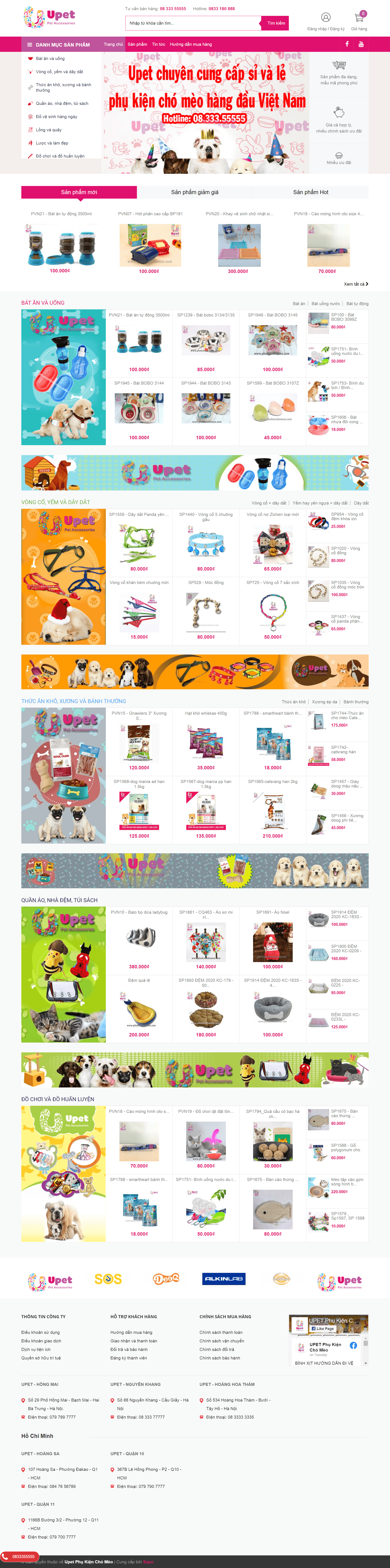 [petplaza] Thiết kế Website web phụ kiện thú cưng - phukienchomeocom