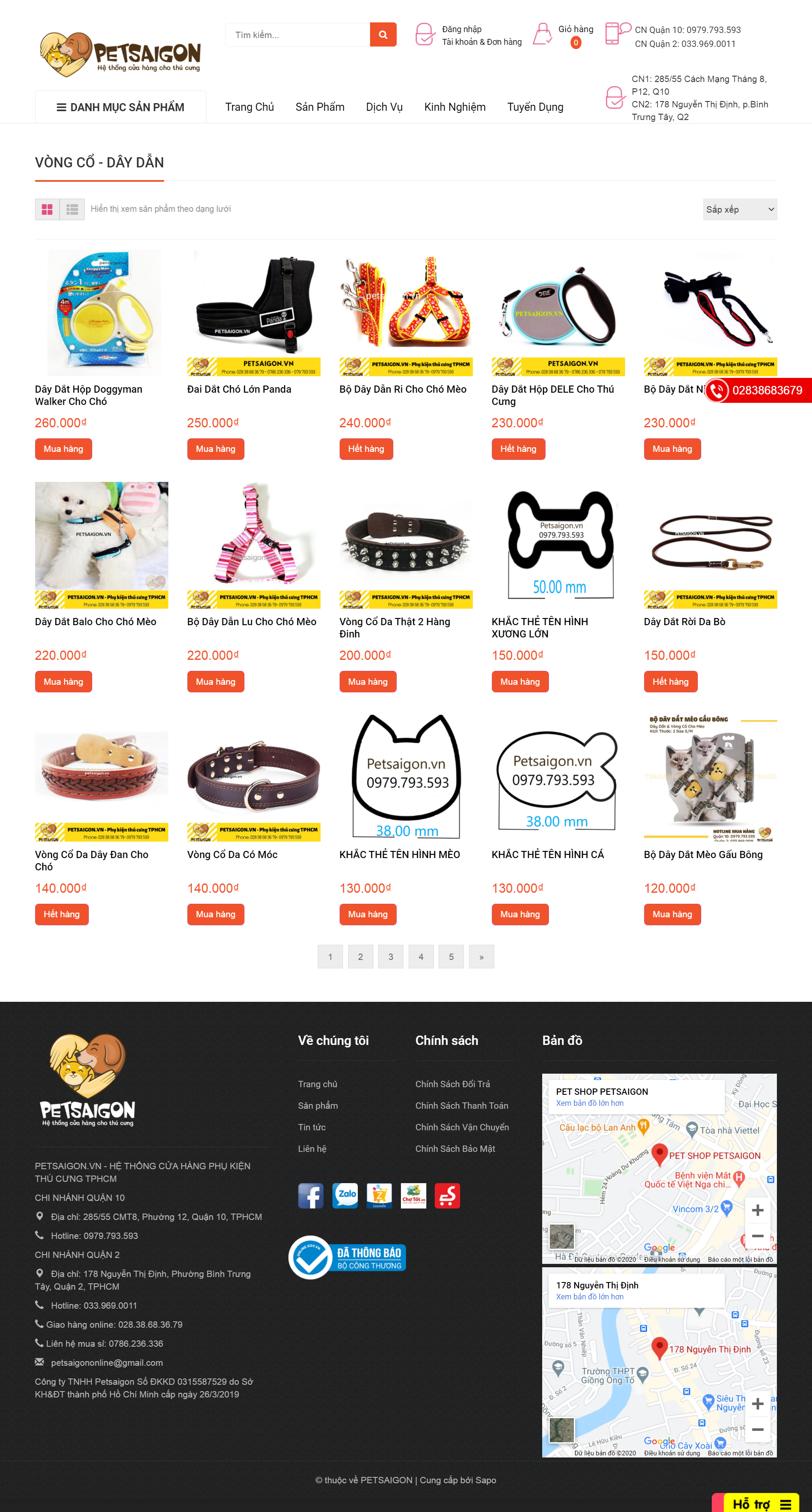 [petplaza] Thiết kế Website web phụ kiện thú cưng - wwwpetsaigonvn