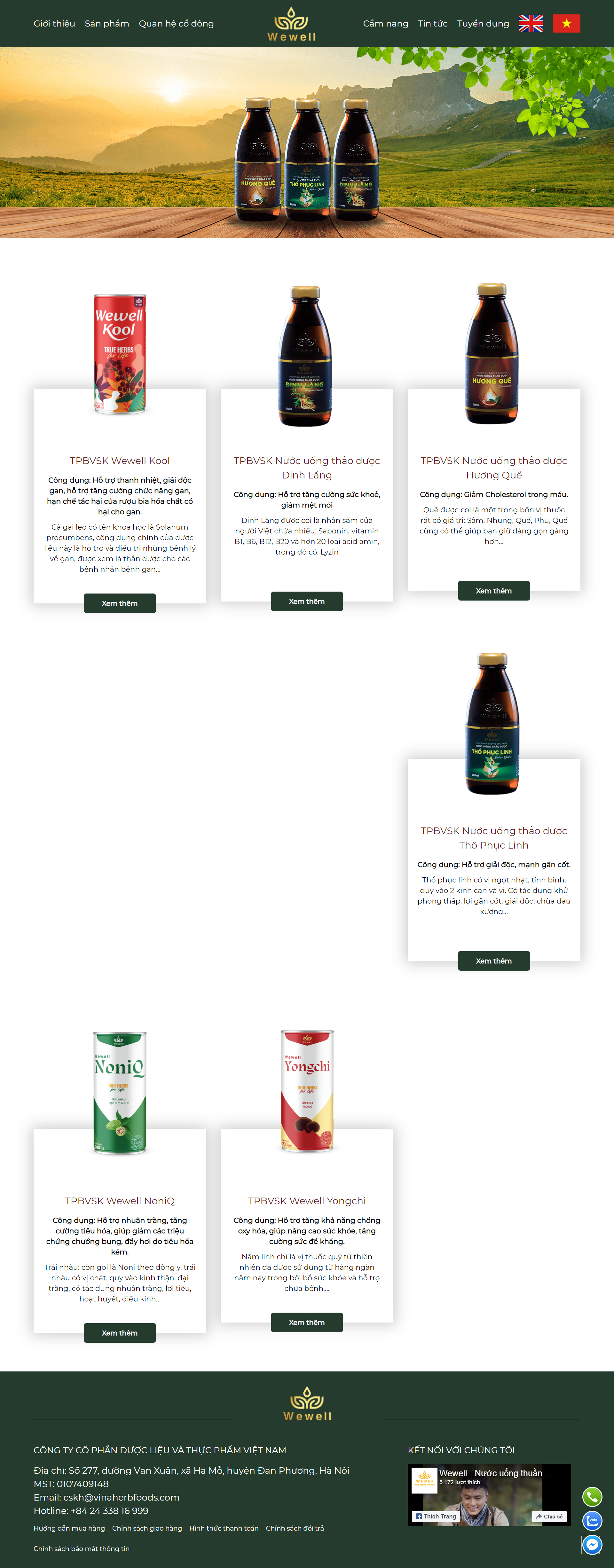 Thiết kế Website web thảo dược - vinaherbfoodscom