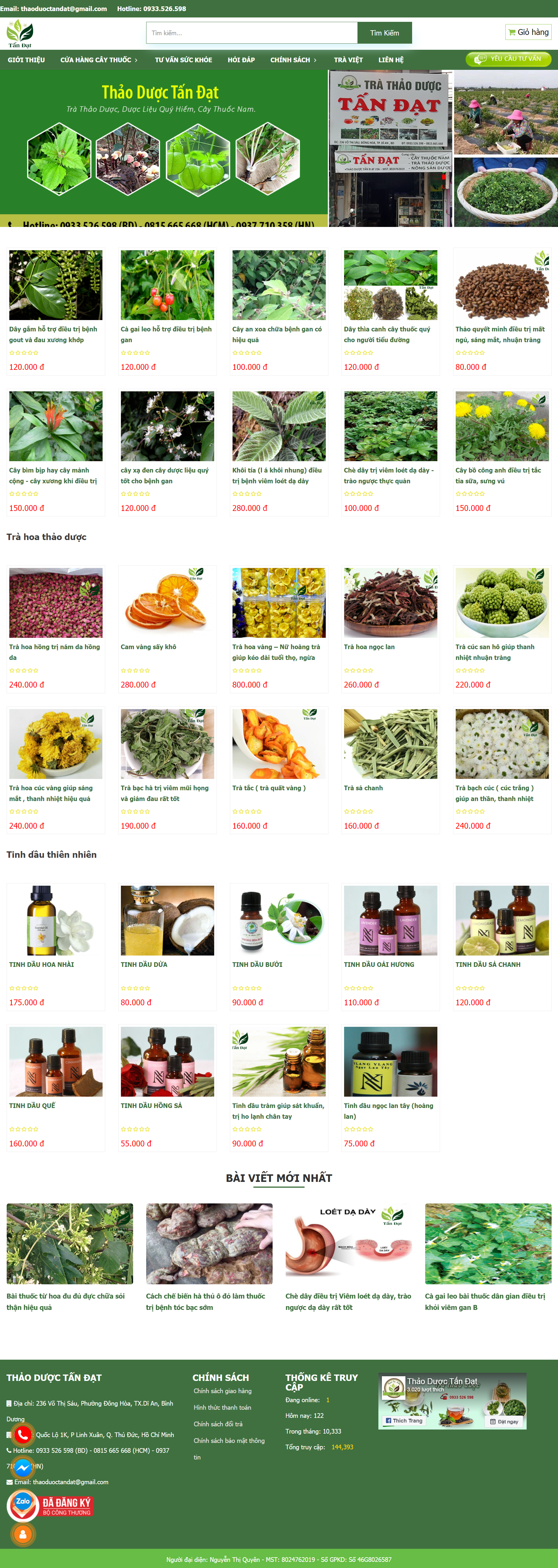 Thiết kế Website web thảo dược - thaoduoctandatcom