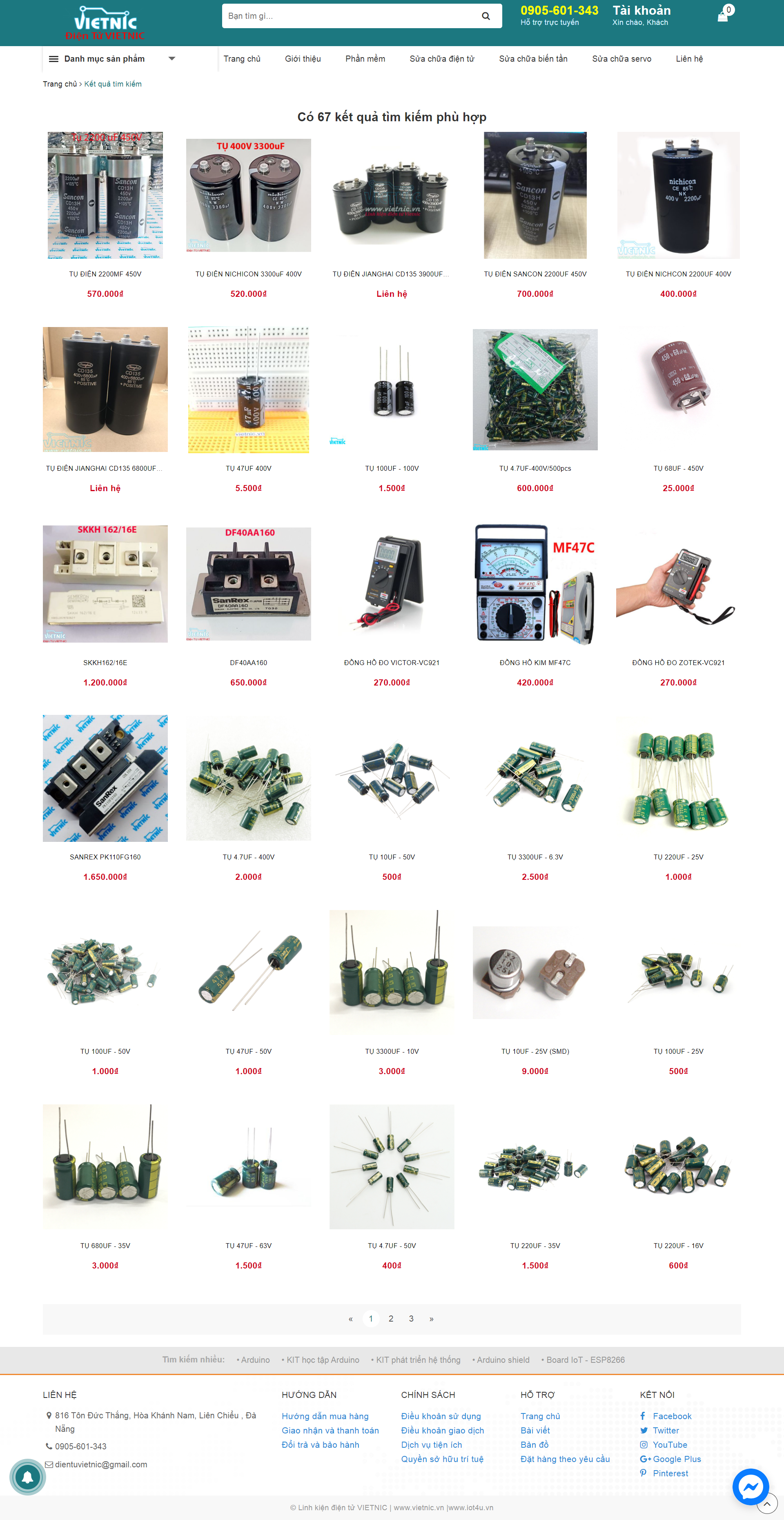 Thiết kế Website web bảng tụ điện - wwwvietnicvn