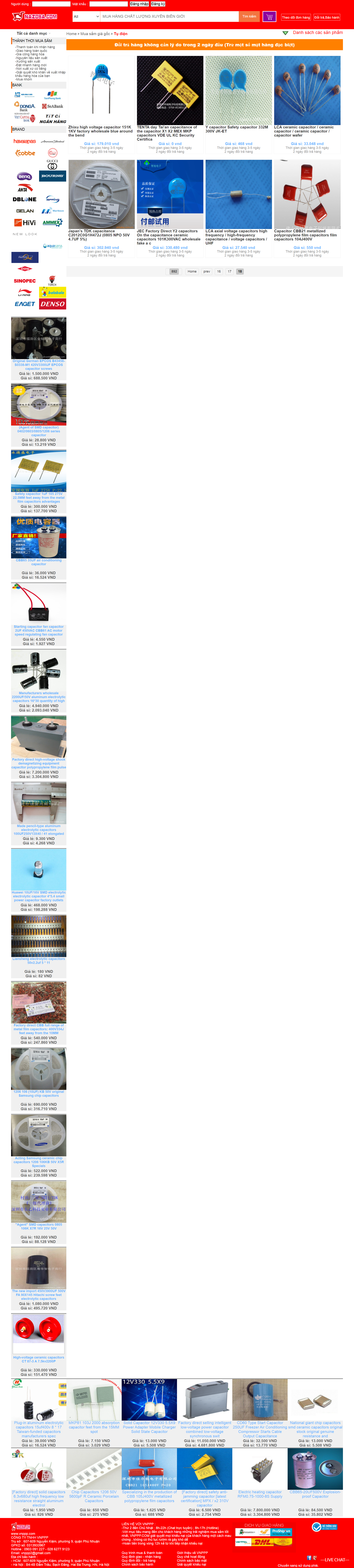 Thiết kế Website web bảng tụ điện - vnpppcom