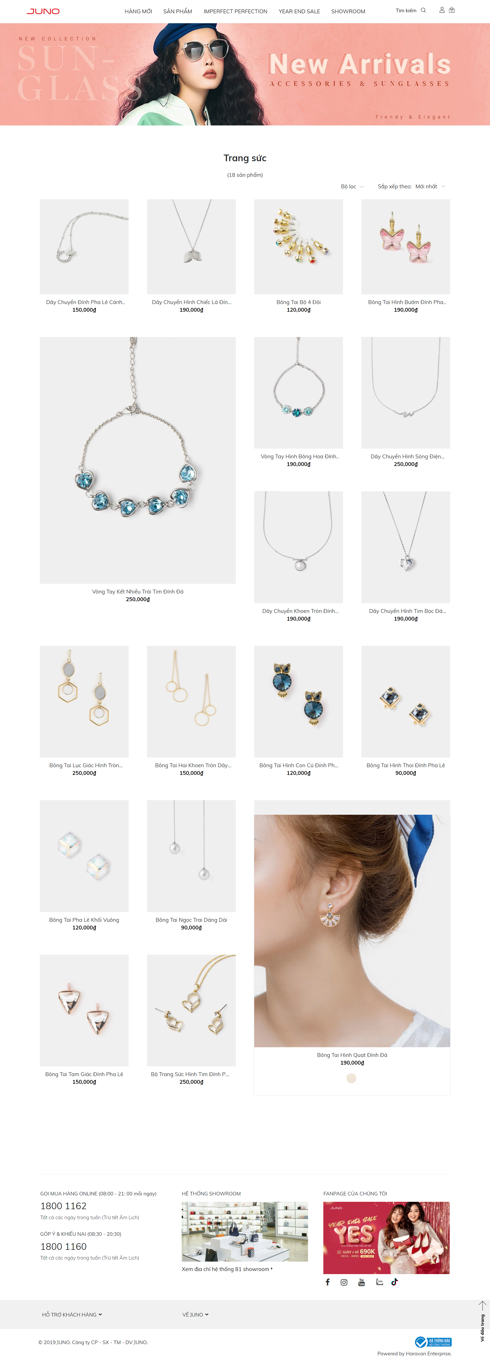 Thiết kế Website web đồ trang sức cao cấp - junovn