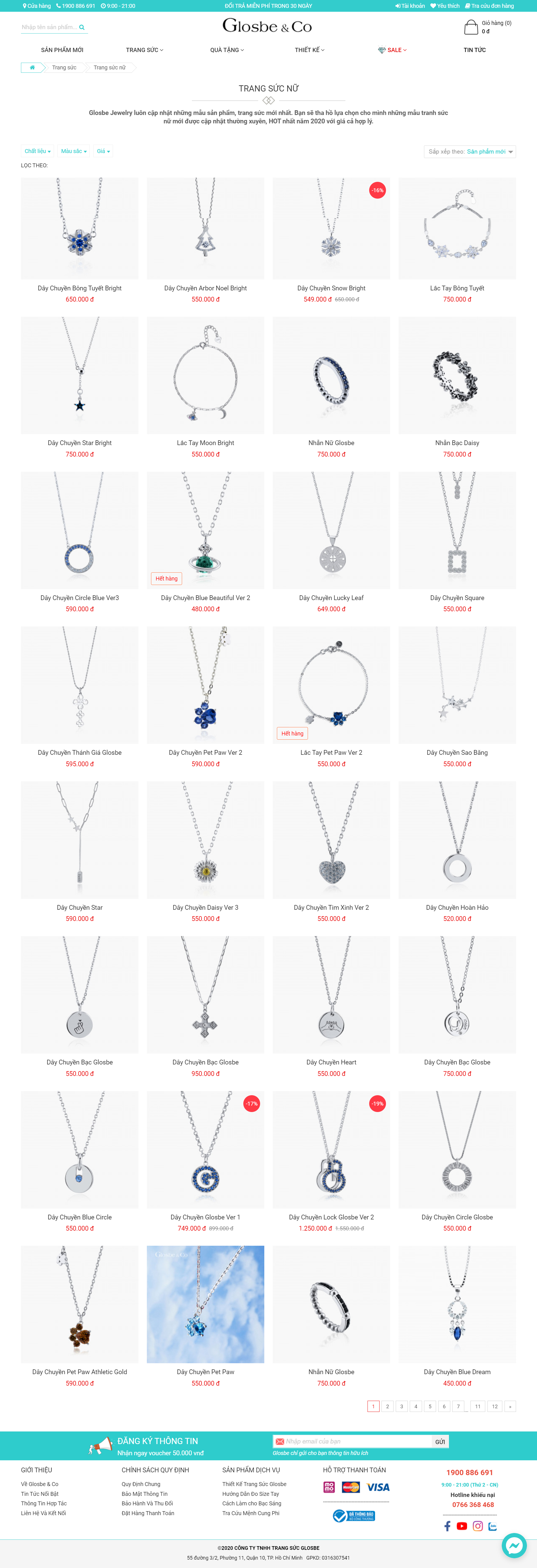 Thiết kế Website web đồ trang sức cao cấp - glosbejewelrycom