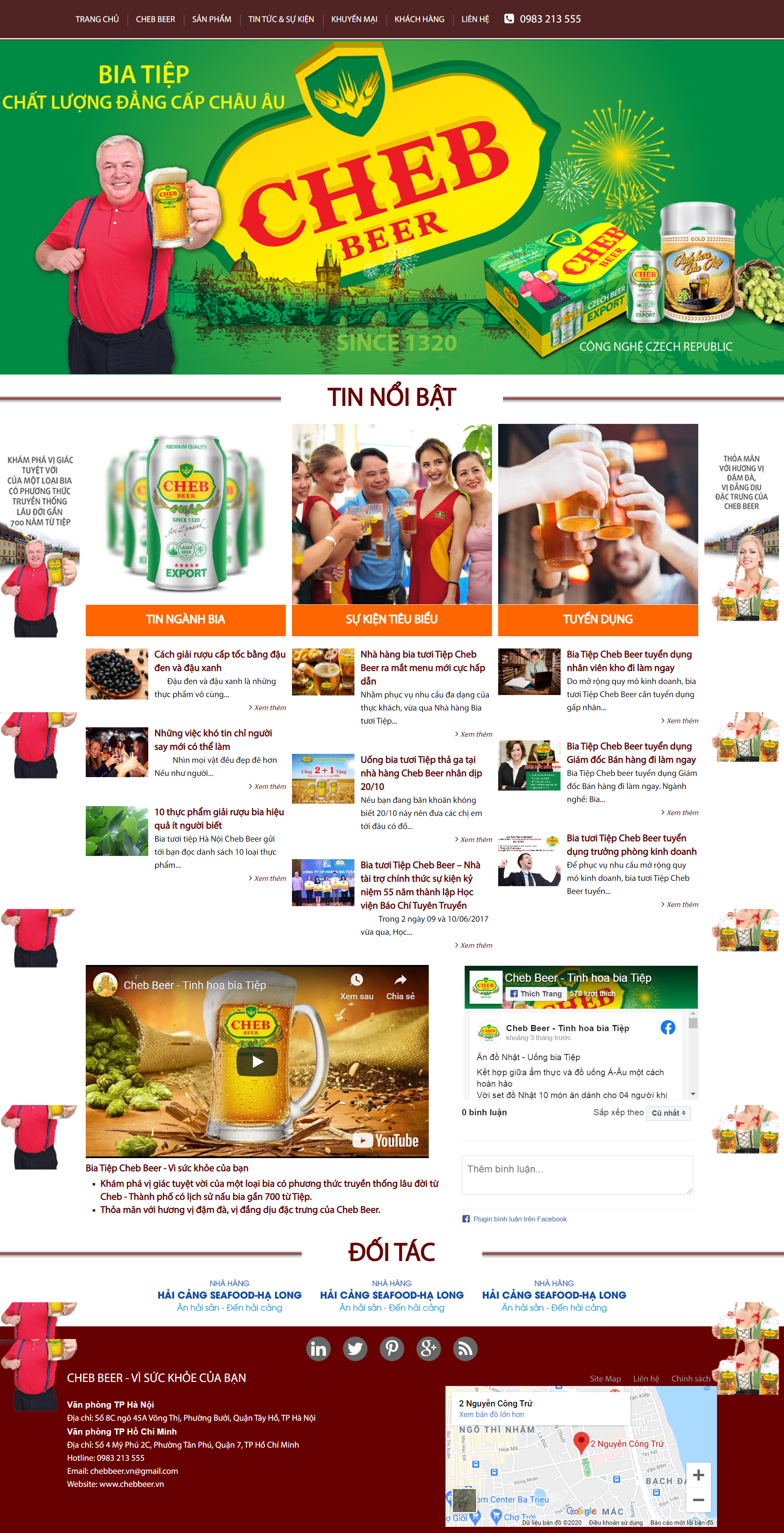 Thiết kế Website web bia tươi - chebbiervn