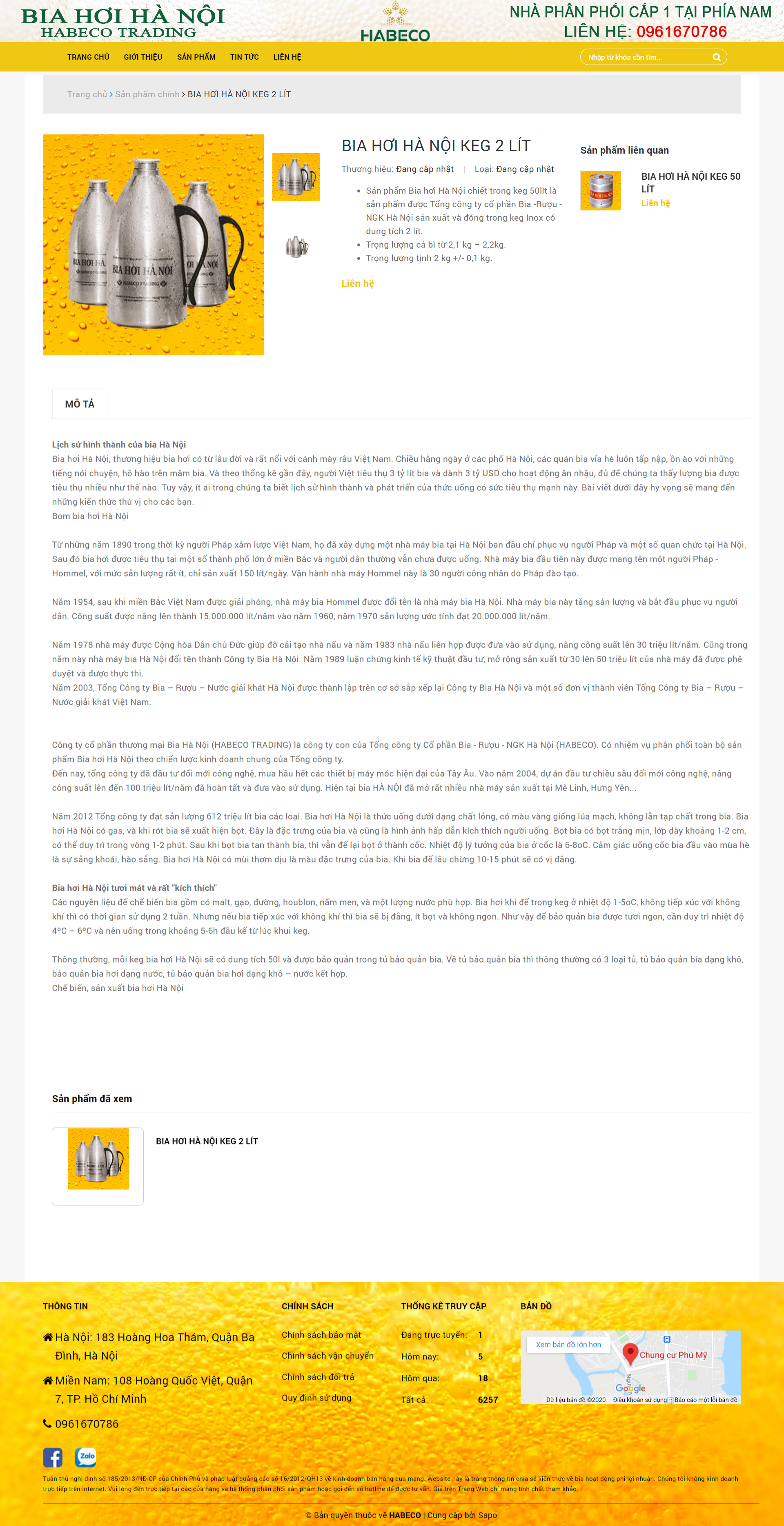 Thiết kế Website web bia hơi - biahoihanoivn