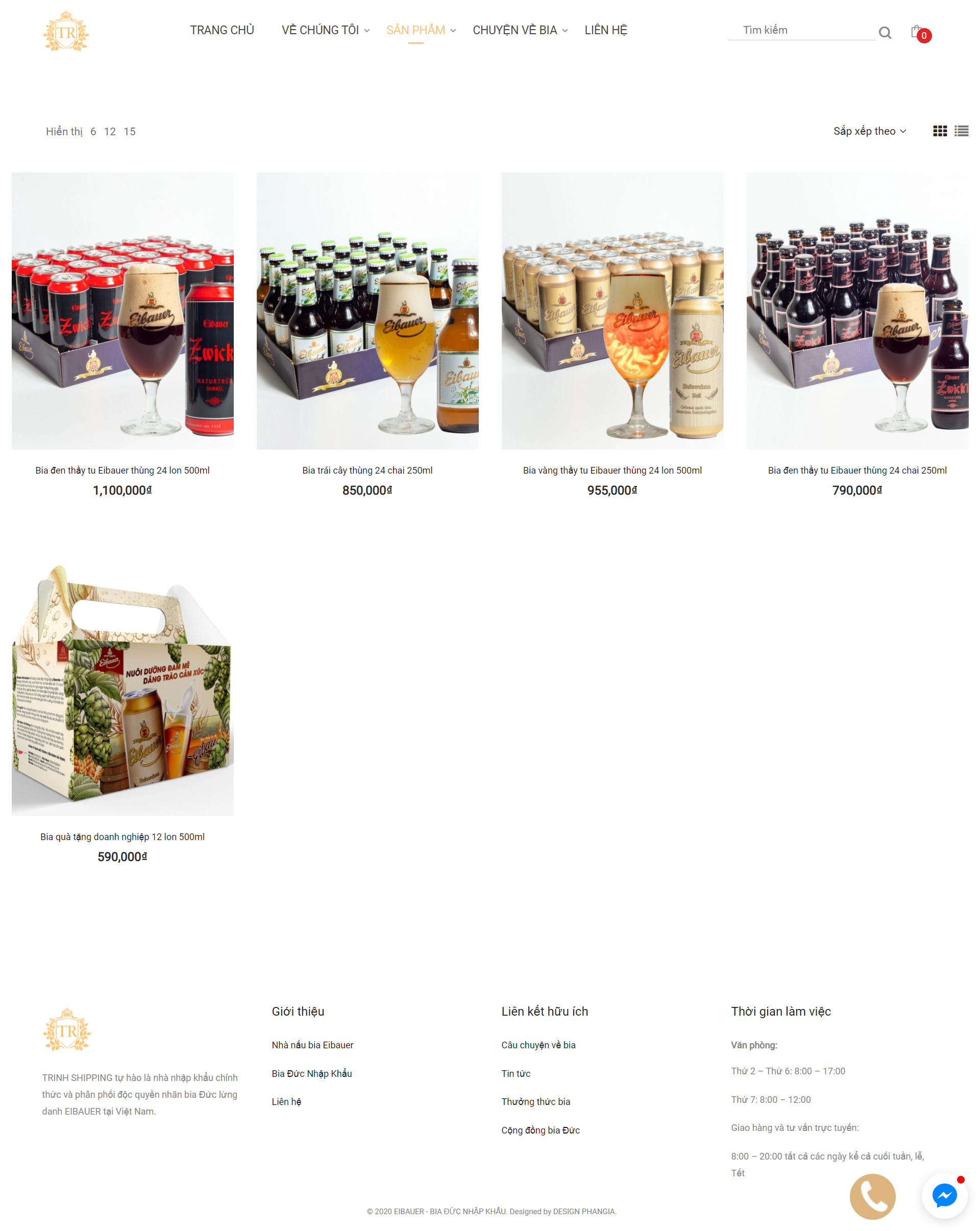 Thiết kế Website web bia hơi - biathaytueibauercom