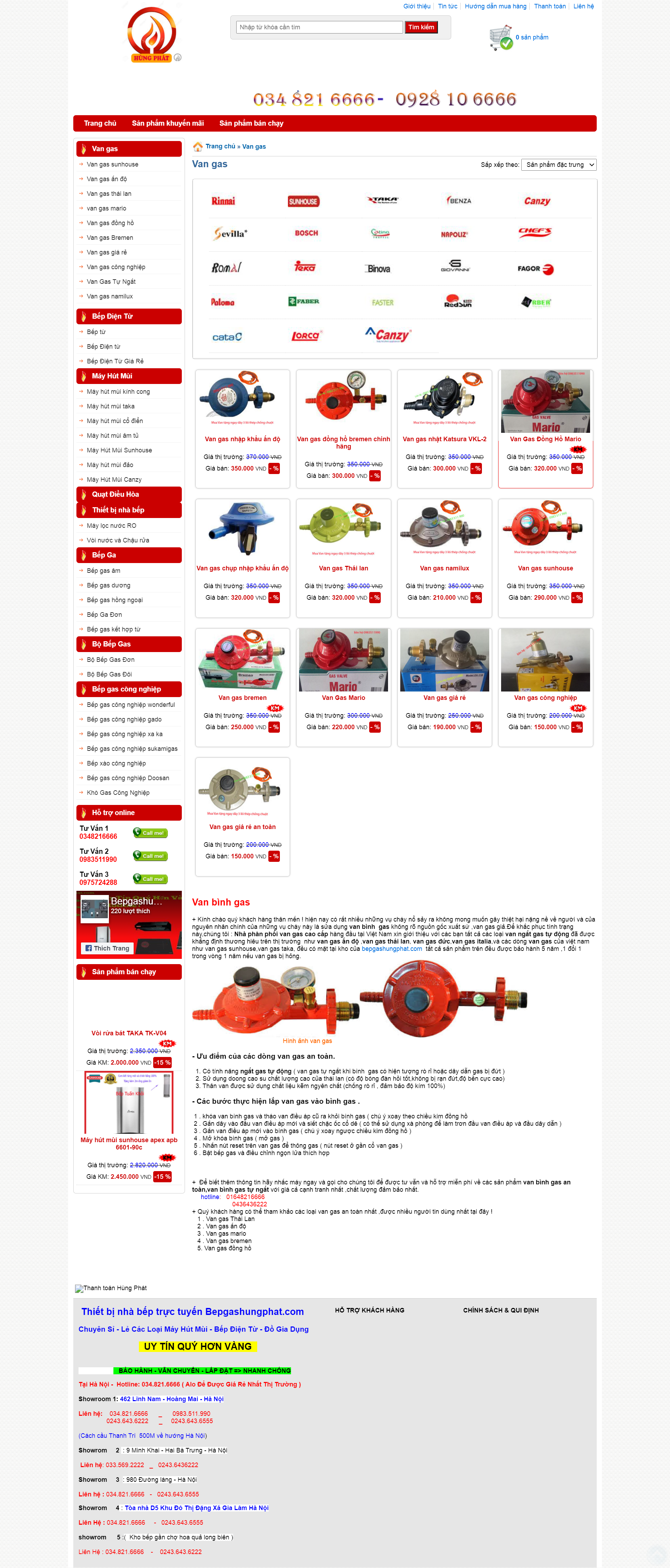 Thiết kế Website web van gas - wwwbepgashungphatcom