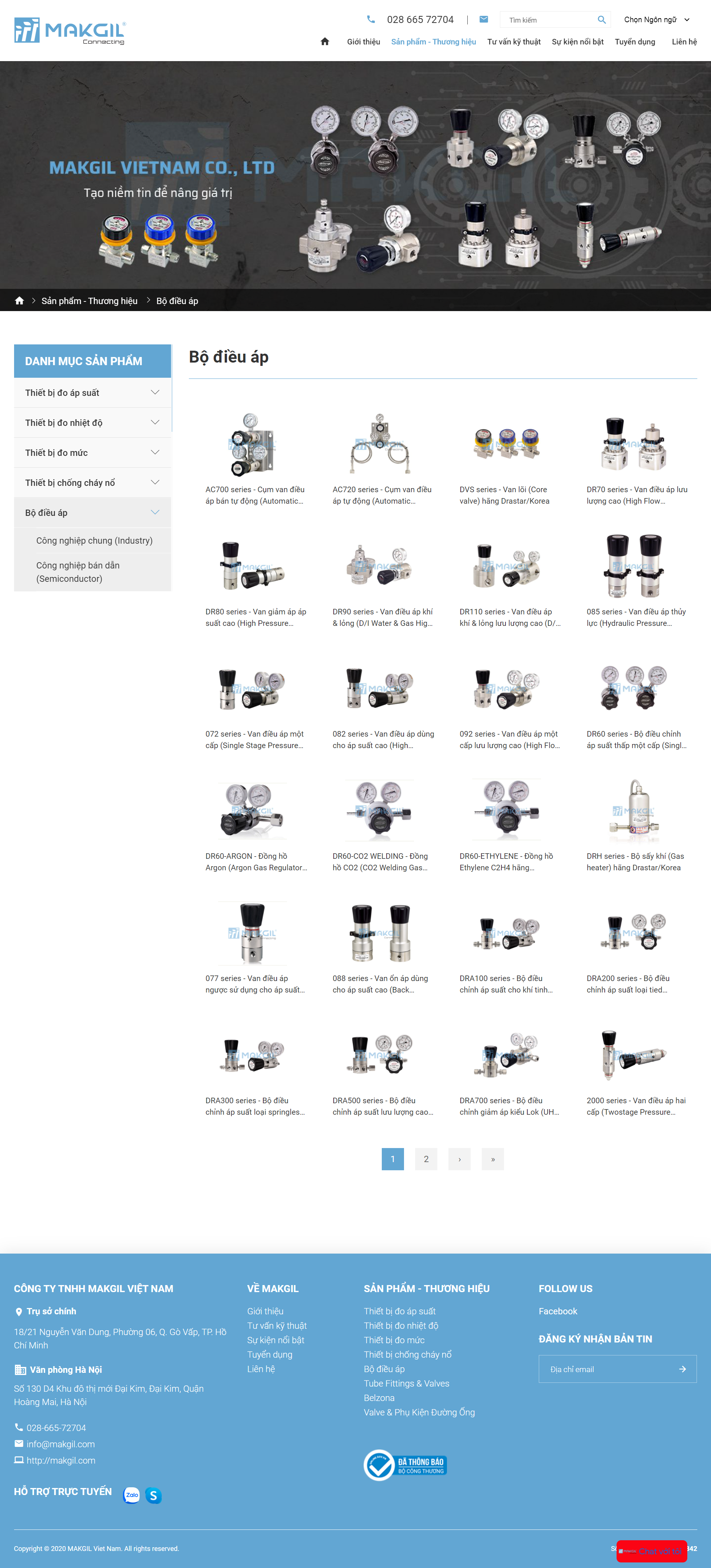 Thiết kế Website web van gas - makgilcom