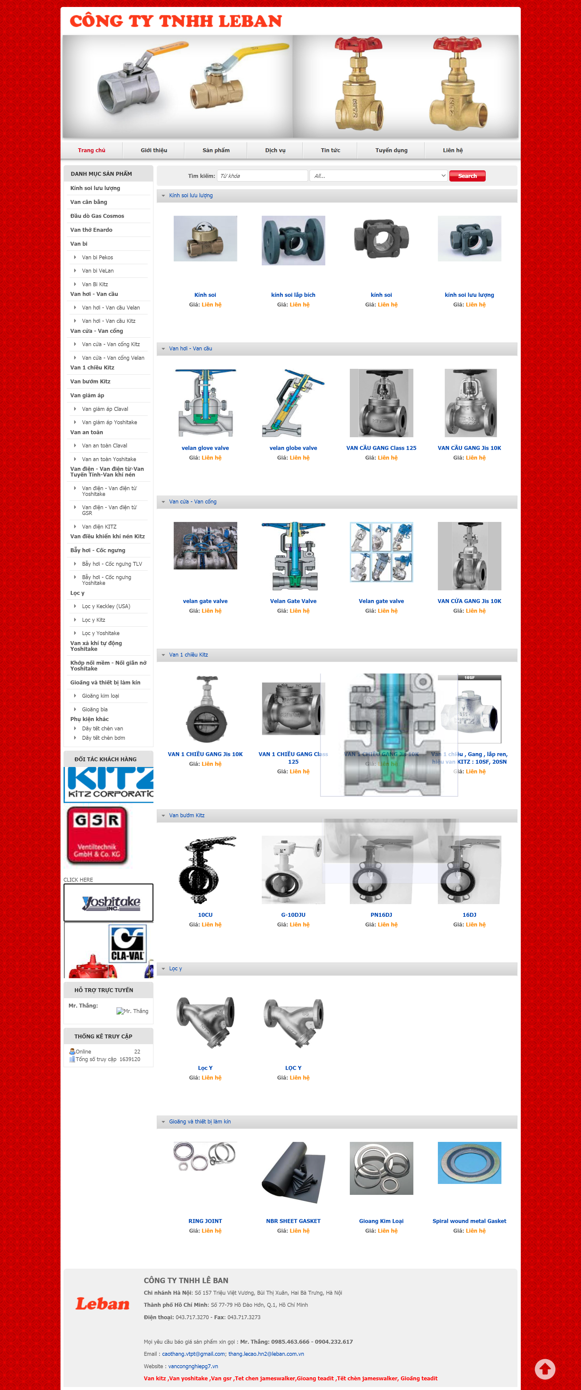 Thiết kế Website web van gas - vancongnghiepg7vn