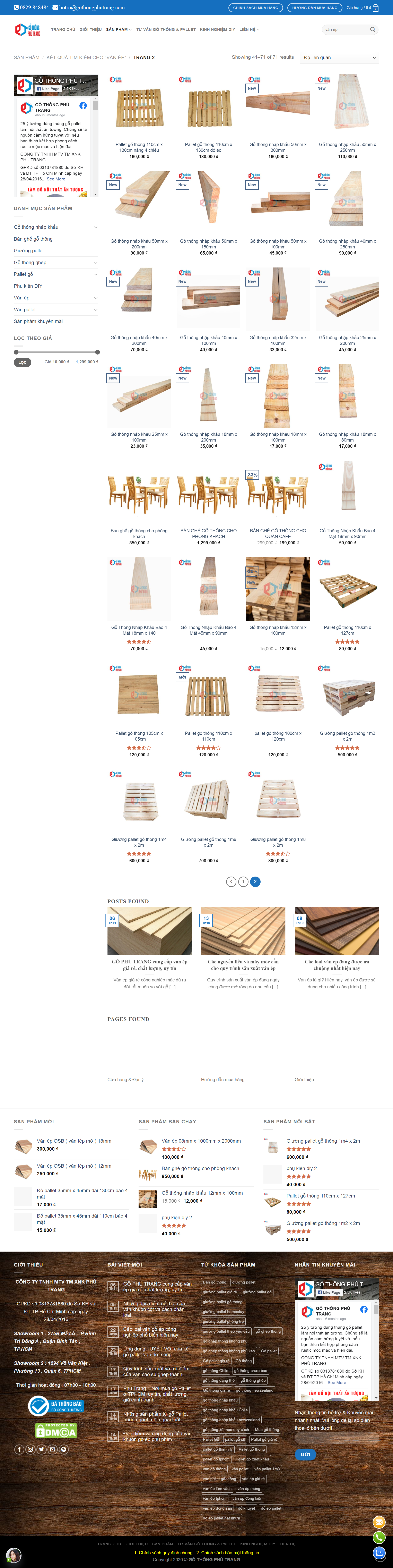 Thiết kế Website web ván ép định hình - wwwgothongphutrangcom