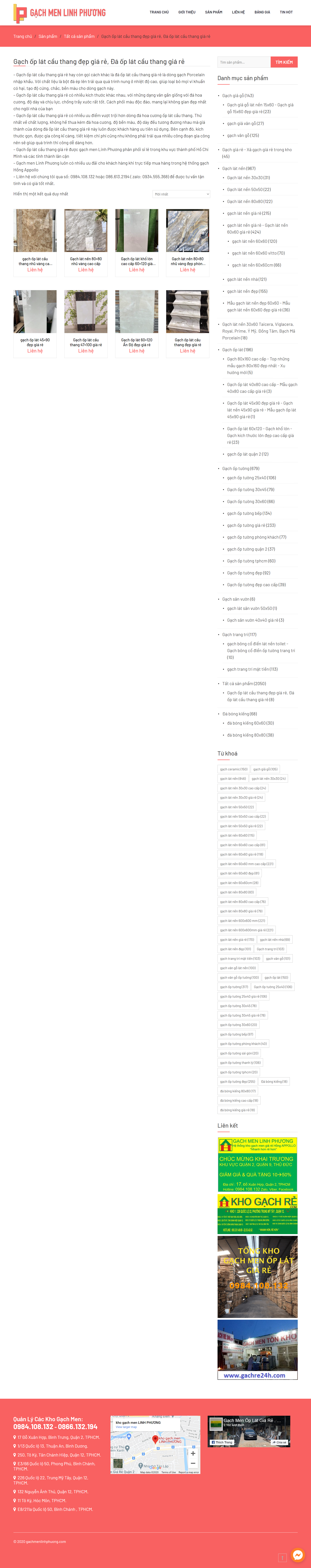 Thiết kế Website web gạch ốp men - gachmenlinhphuongcom