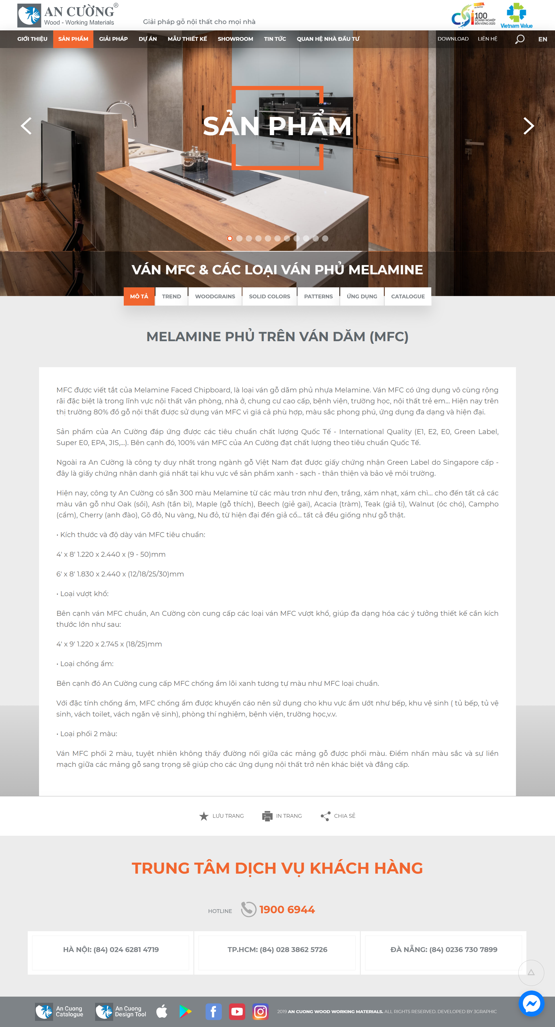 Thiết kế Website web ván gỗ công nghiệp - ancuongcom