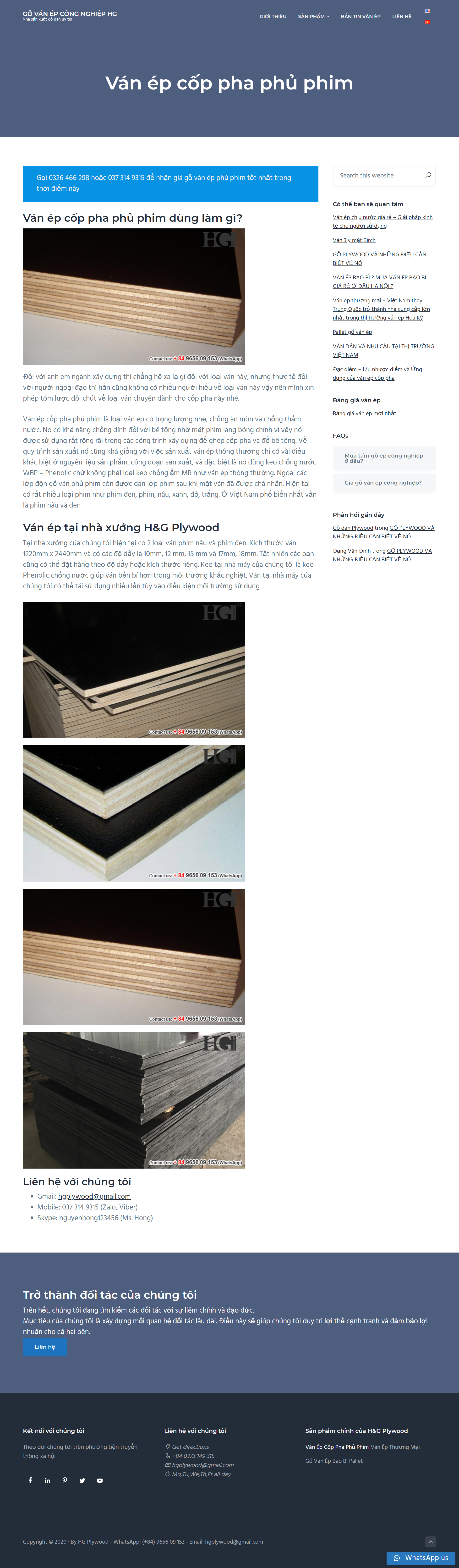 Thiết kế Website web ván ép công nghiệp - vietnamplywoodcomvn