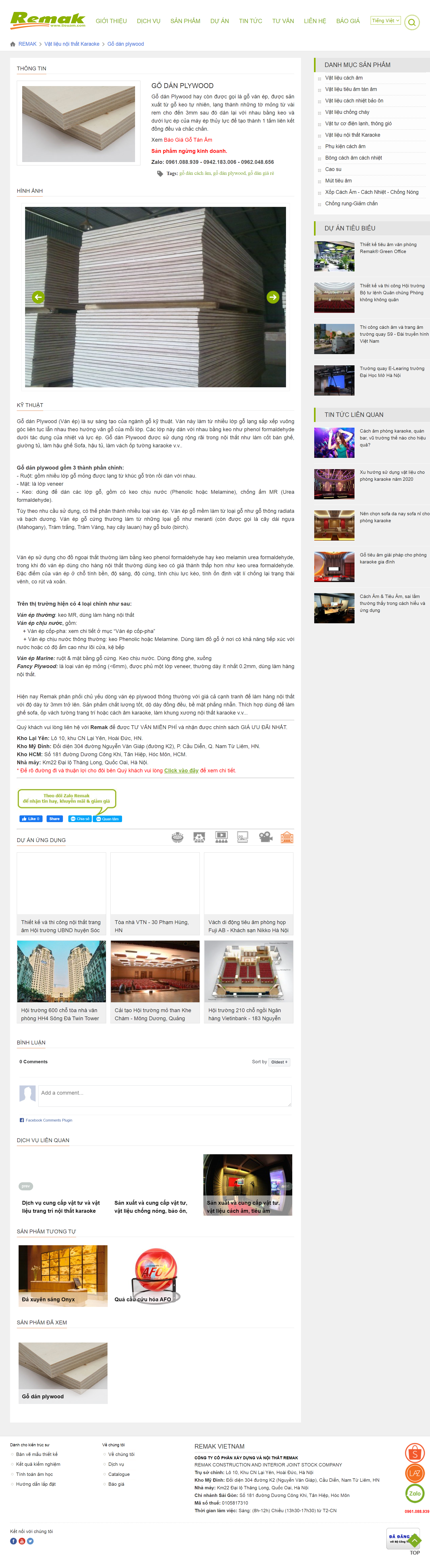 Thiết kế Website web ván ép công nghiệp - wwwtieuamcom