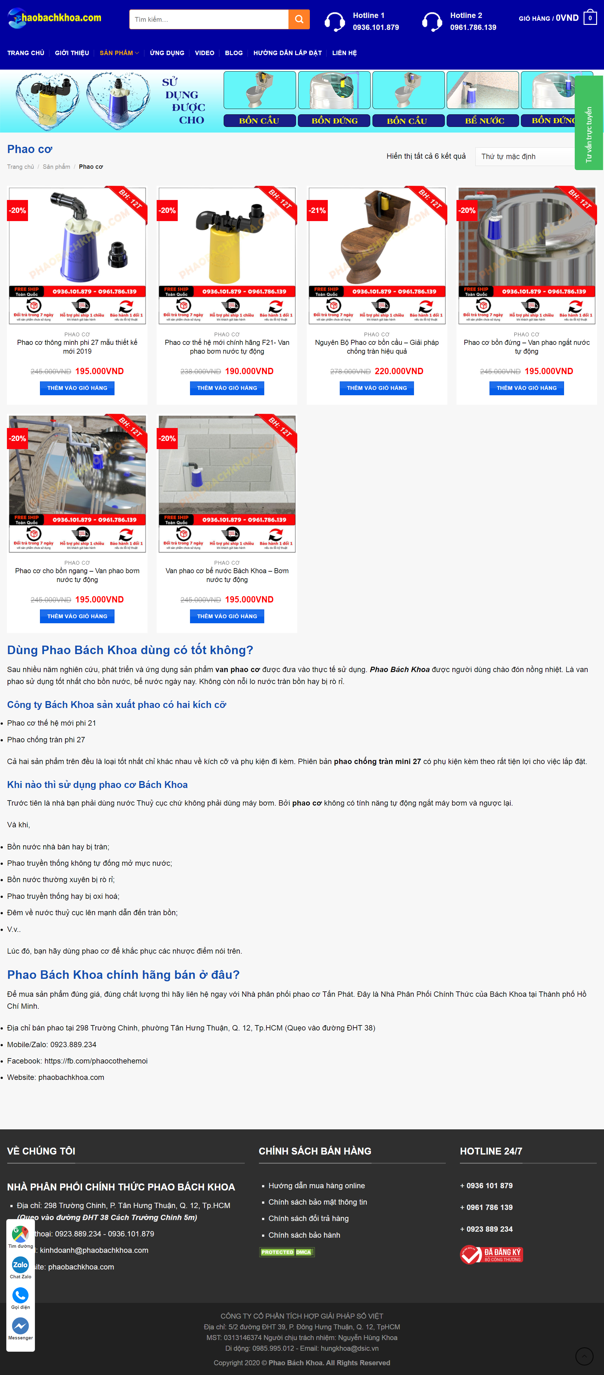 Thiết kế Website web van phao - phaobachkhoacom