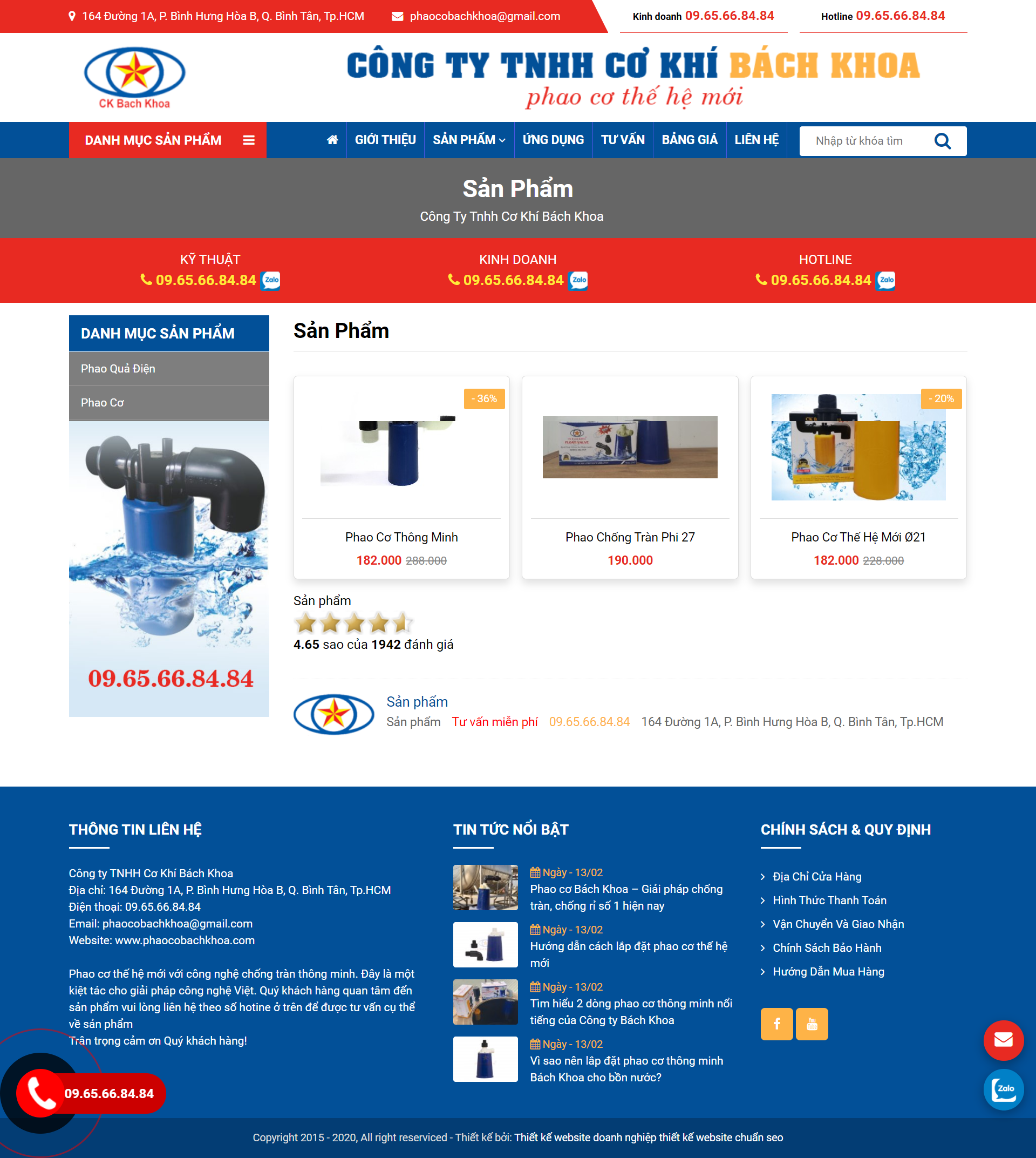 Thiết kế Website web van phao - phaocobachkhoacom