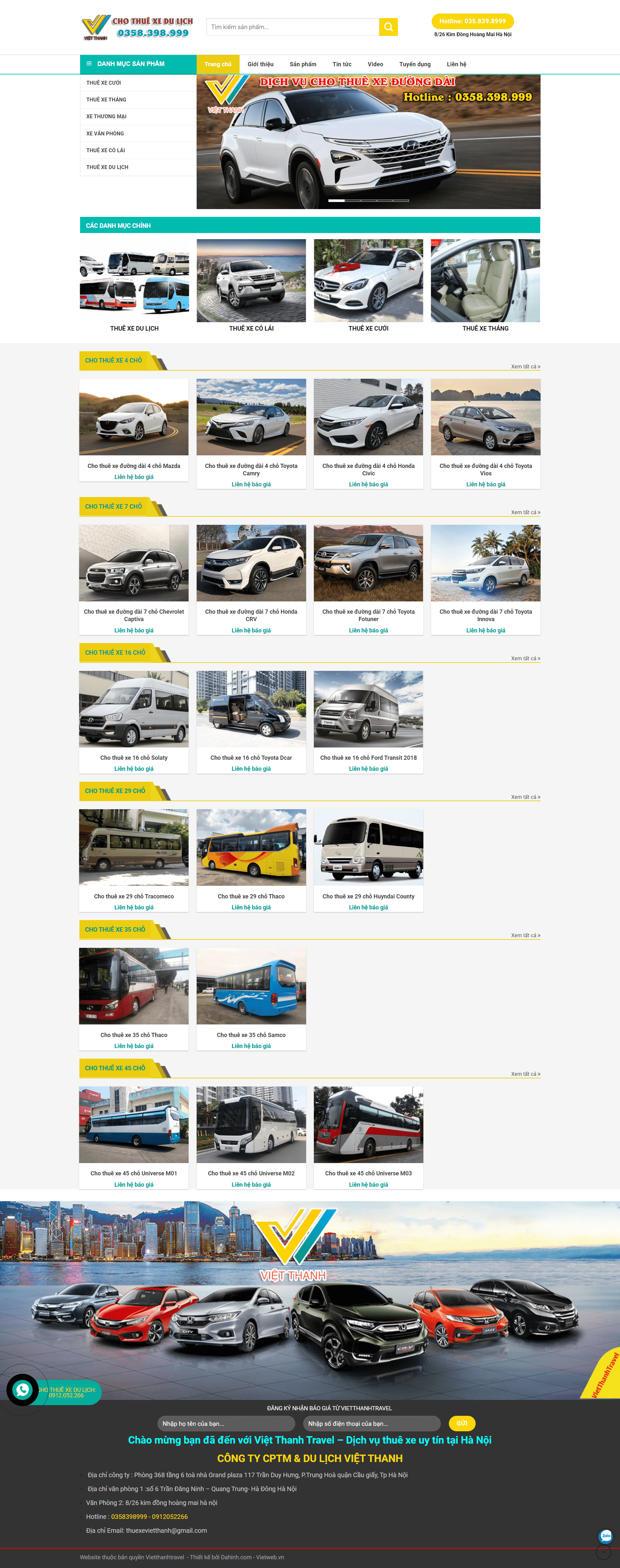 Thiết kế Website web joomla - vietthanhtravelcomvn