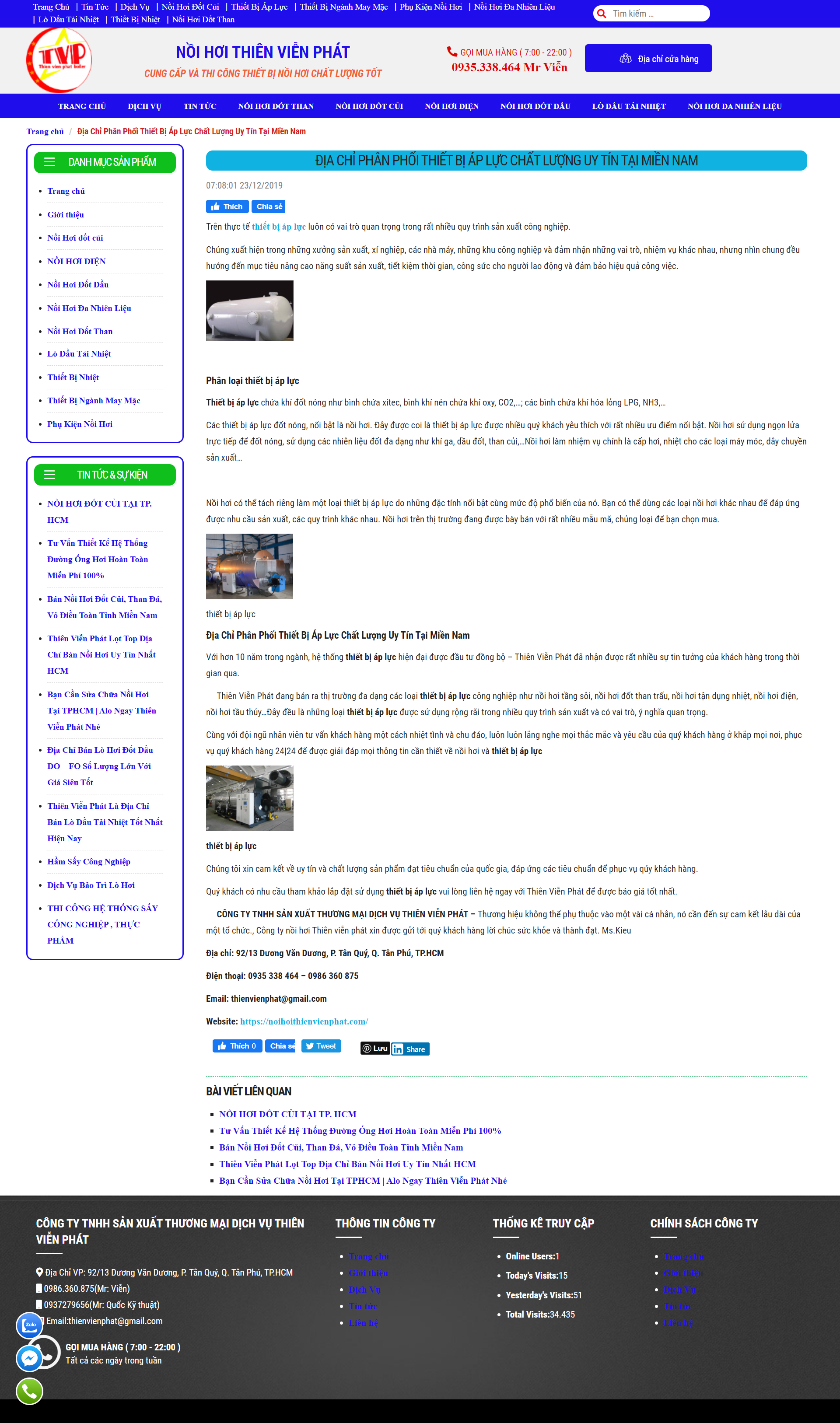 Thiết kế Website web thiết bị áp lực - noihoithienvienphatcom