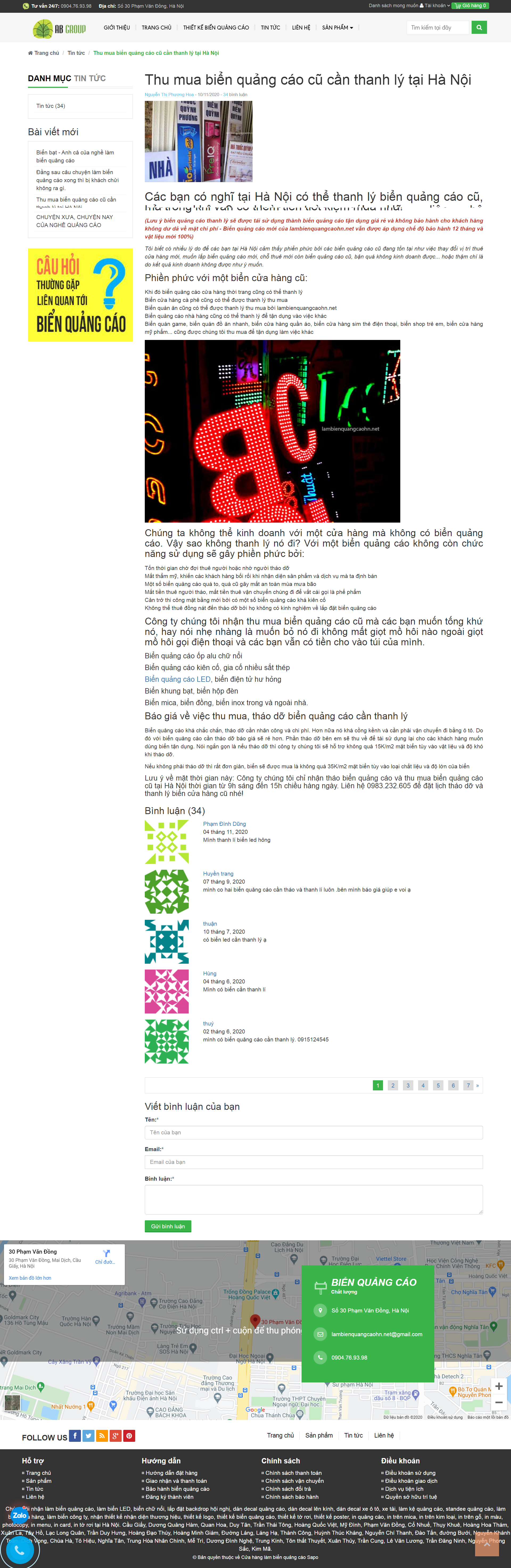 [lambanghieusaigon] Thiết kế Website web biển hiệu quảng cáo - lambienquangcaohnnet