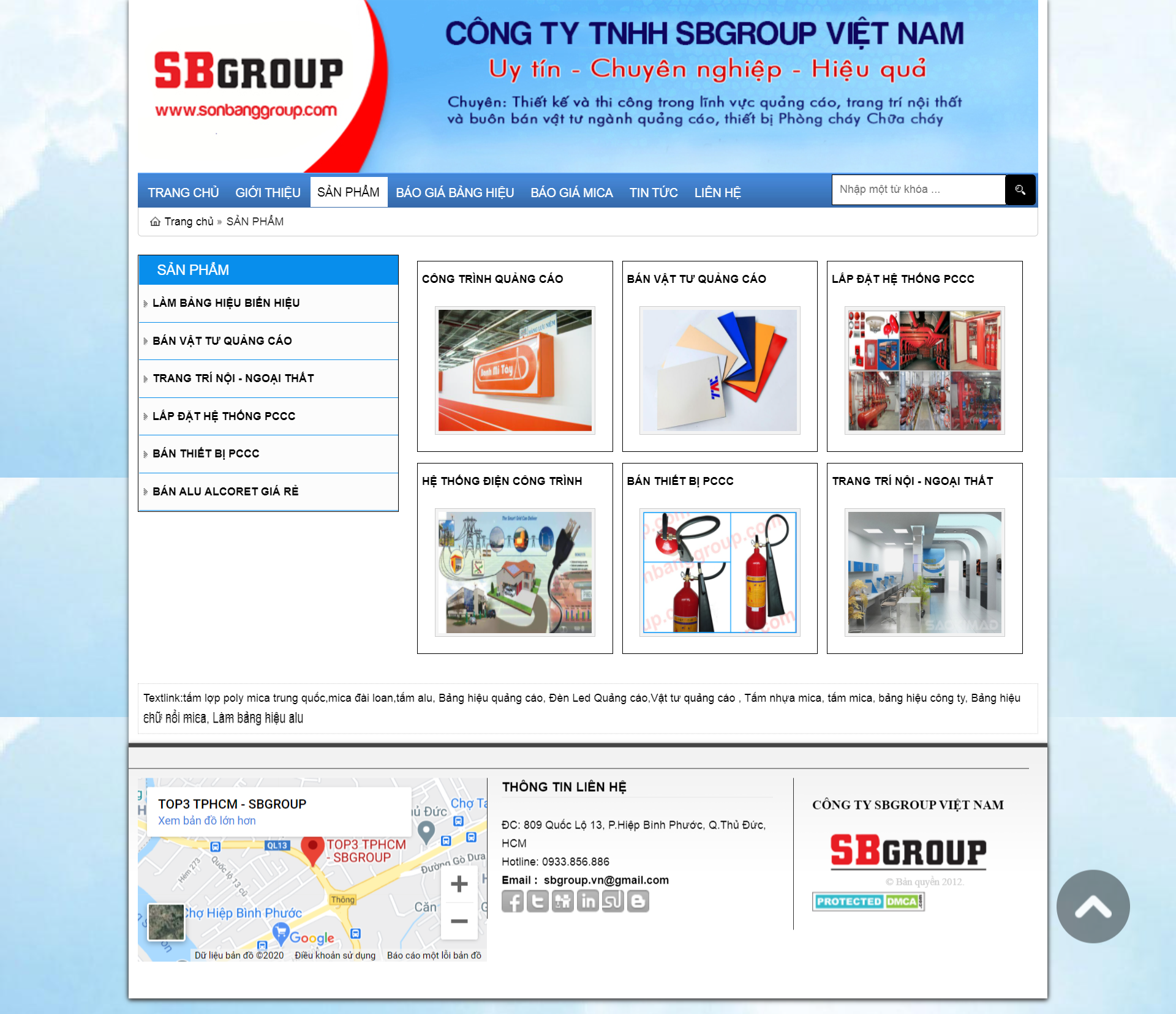 [lambanghieusaigon] Thiết kế Website web biển hiệu quảng cáo - wwwsonbanggroupcom