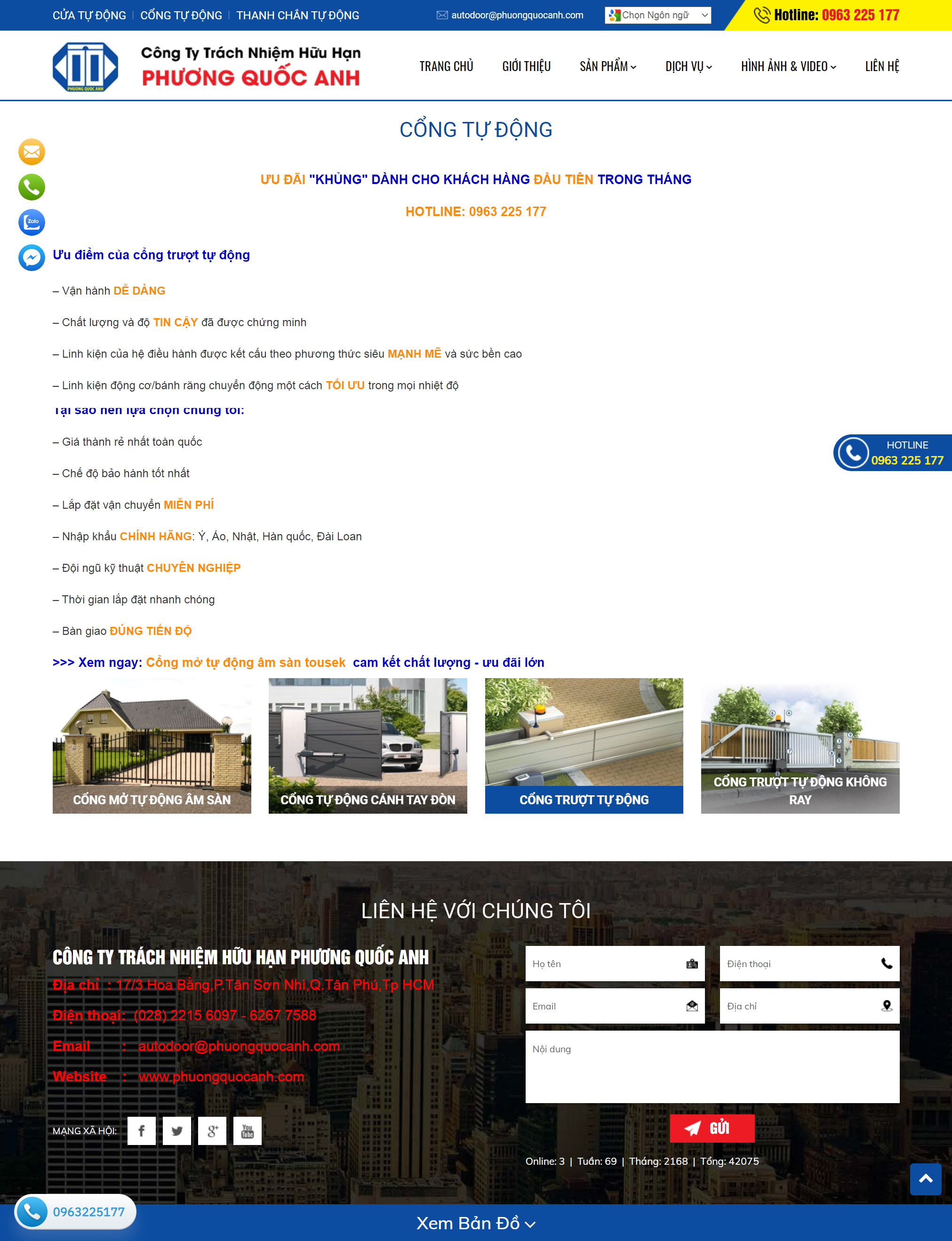 Thiết kế Website web công tự động - phuongquocanhcom
