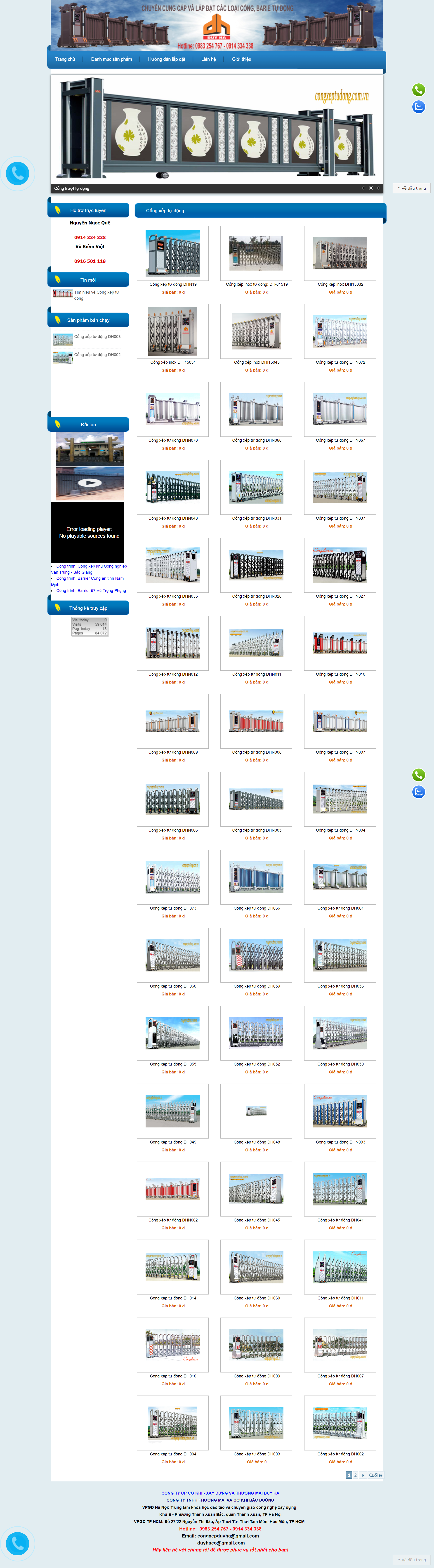 Thiết kế Website web công tự động - congxeptudongcomvn