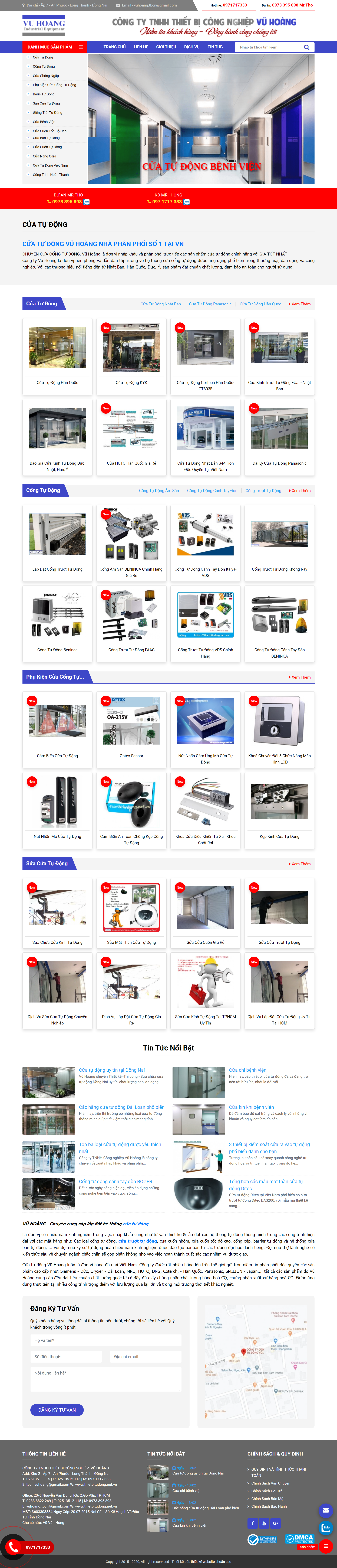 Thiết kế Website web công tự động - thietbitudongnetvn