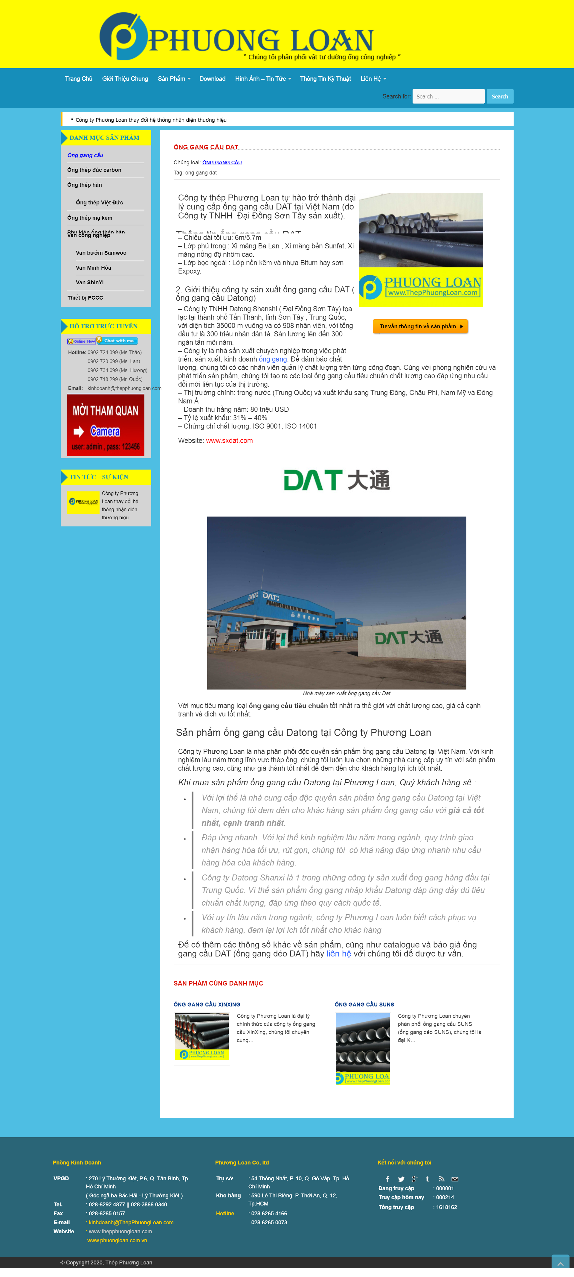 Thiết kế Website web ống gang cầu - thepphuongloancom