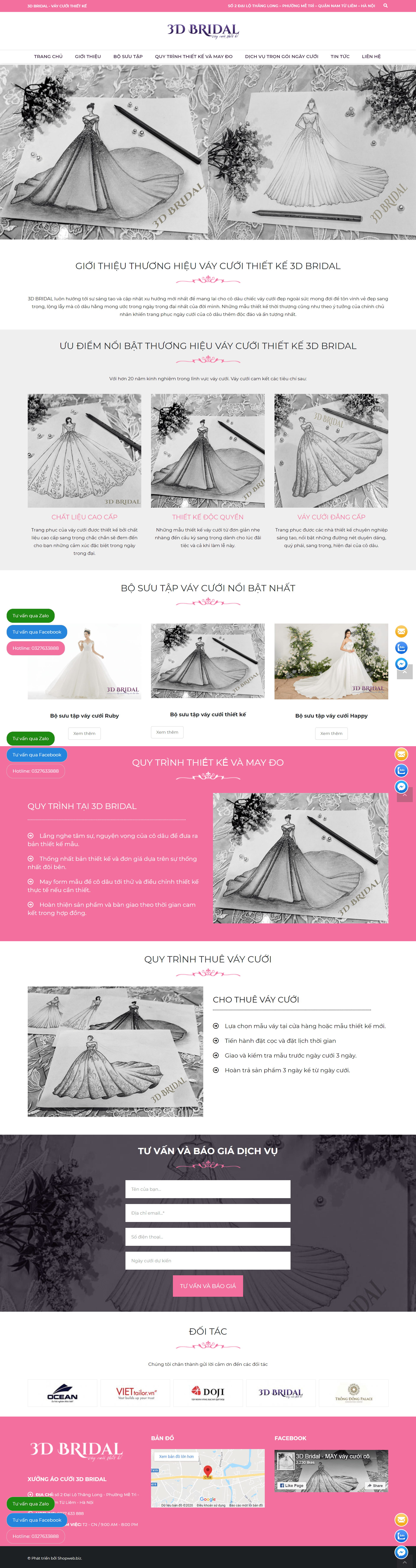 Thiết kế Website web áo cưới - 3dbridalvn