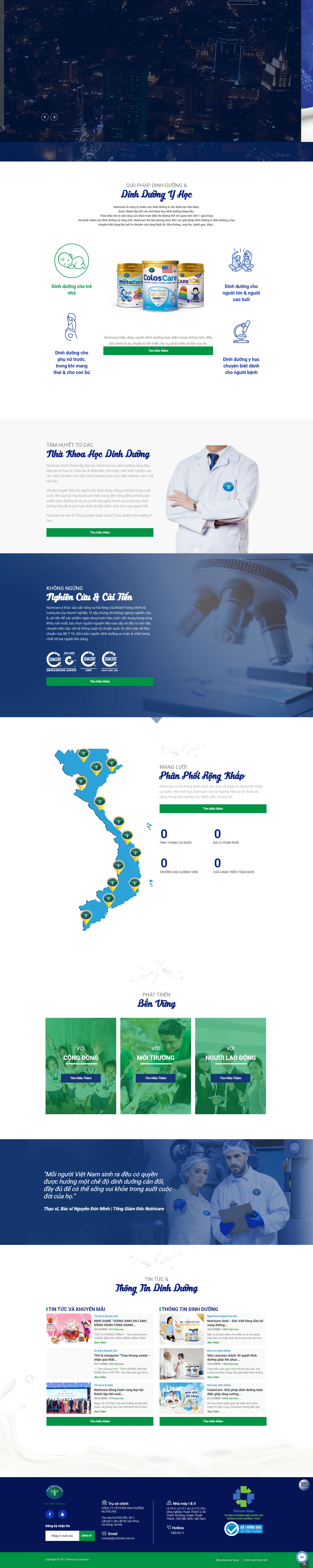 Thiết kế Website web siêu việt - nutricarecomvn