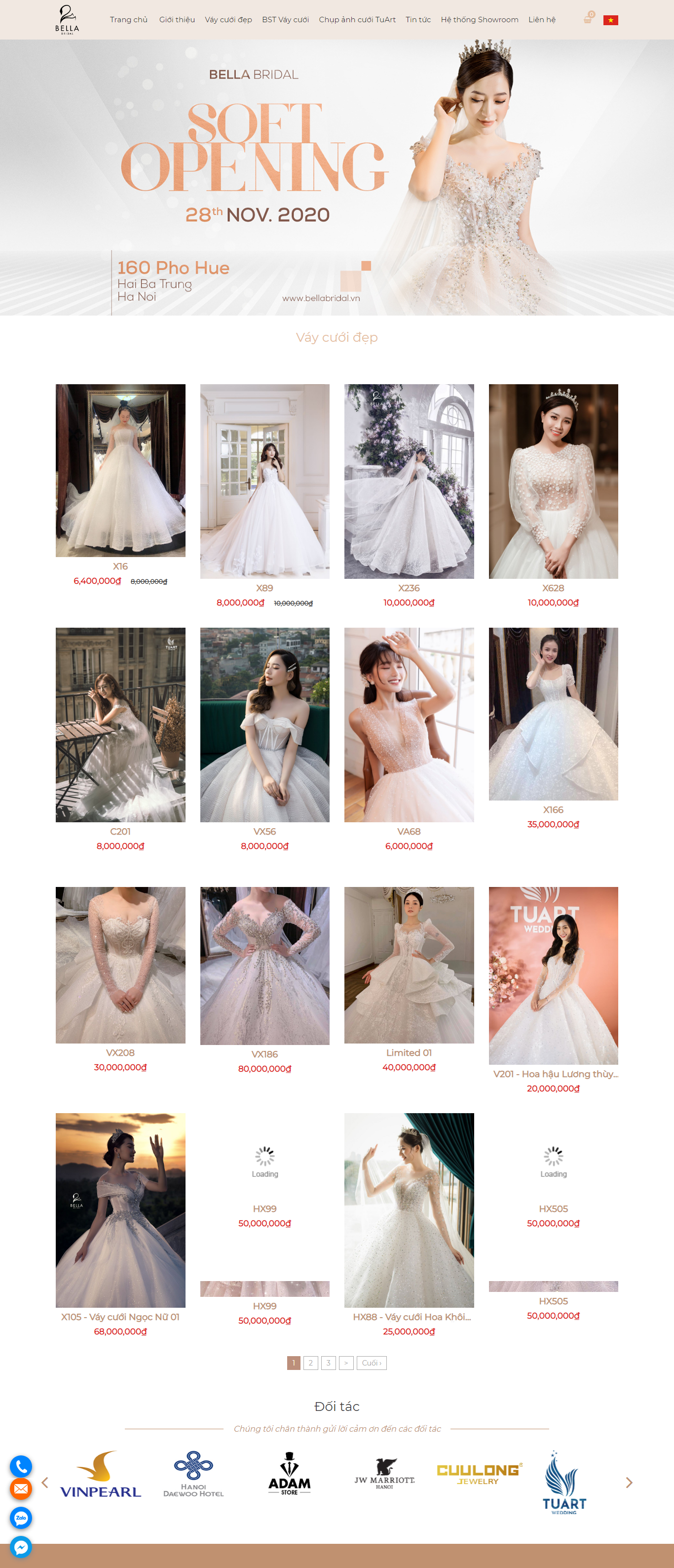 Thiết kế Website web cho thuê váy cưới - bellabridalvn