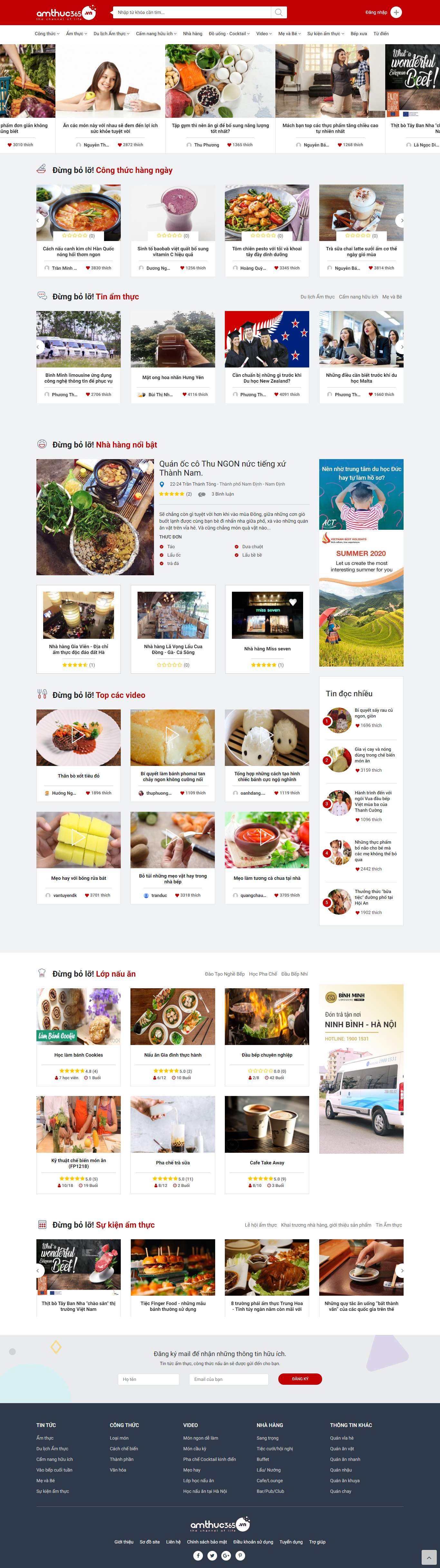Thiết kế Website Web Quận Hoàng Mai - wwwamthuc365vn