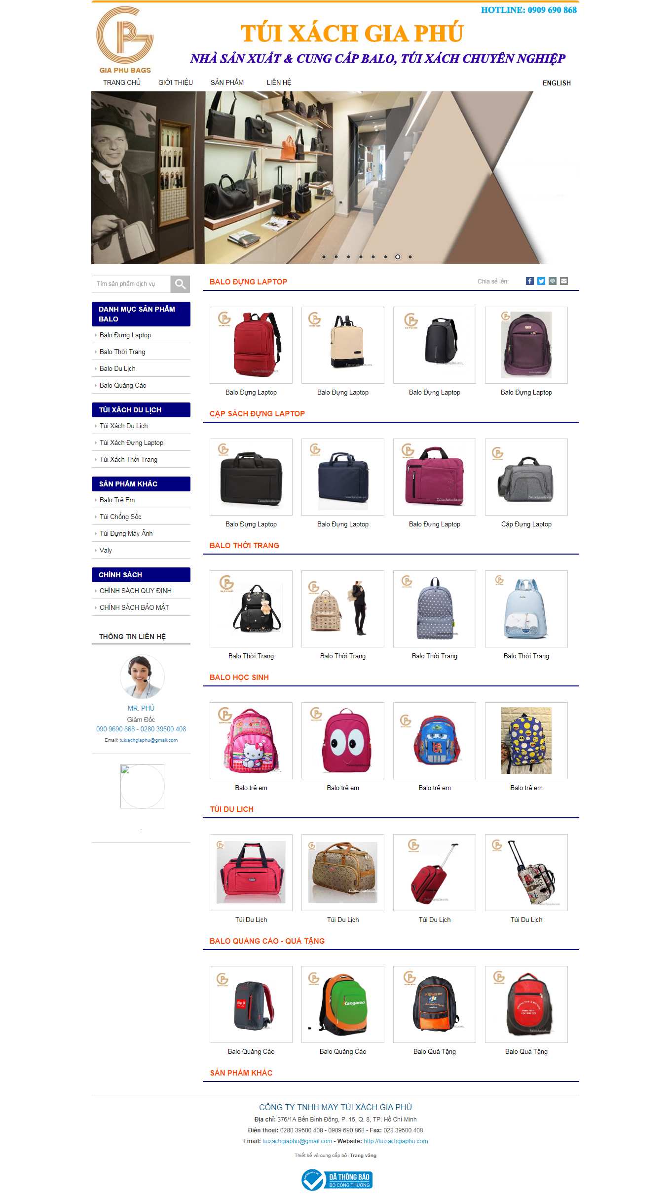Thiết kế Website Web Huyện Gia Lâm - tuixachgiaphucom