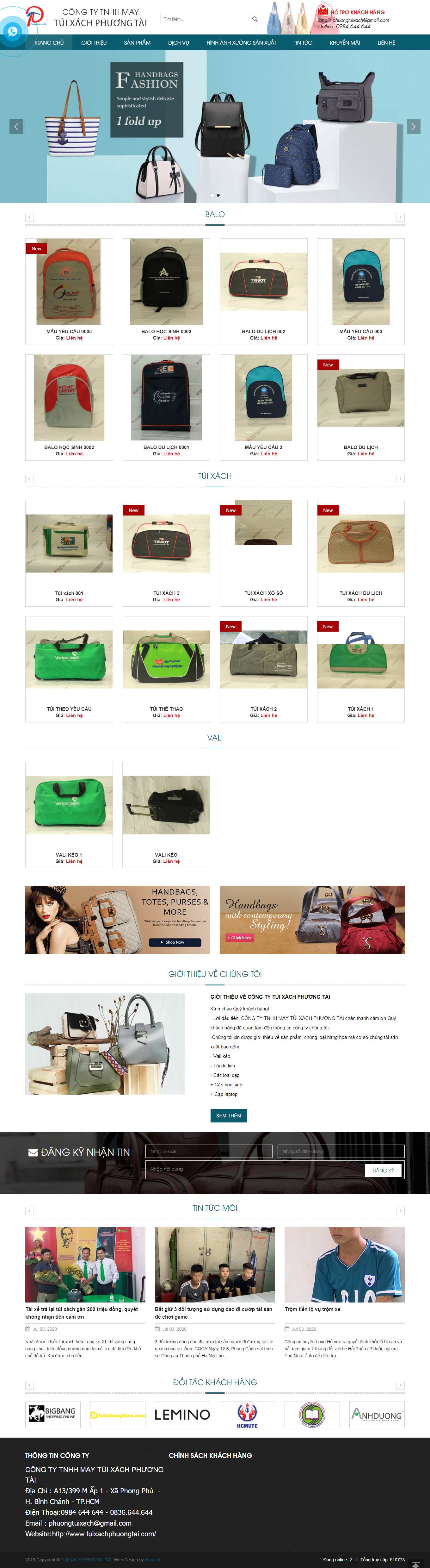 Thiết kế Website Web Huyện Thanh Trì - wwwtuixachphuongtaicom