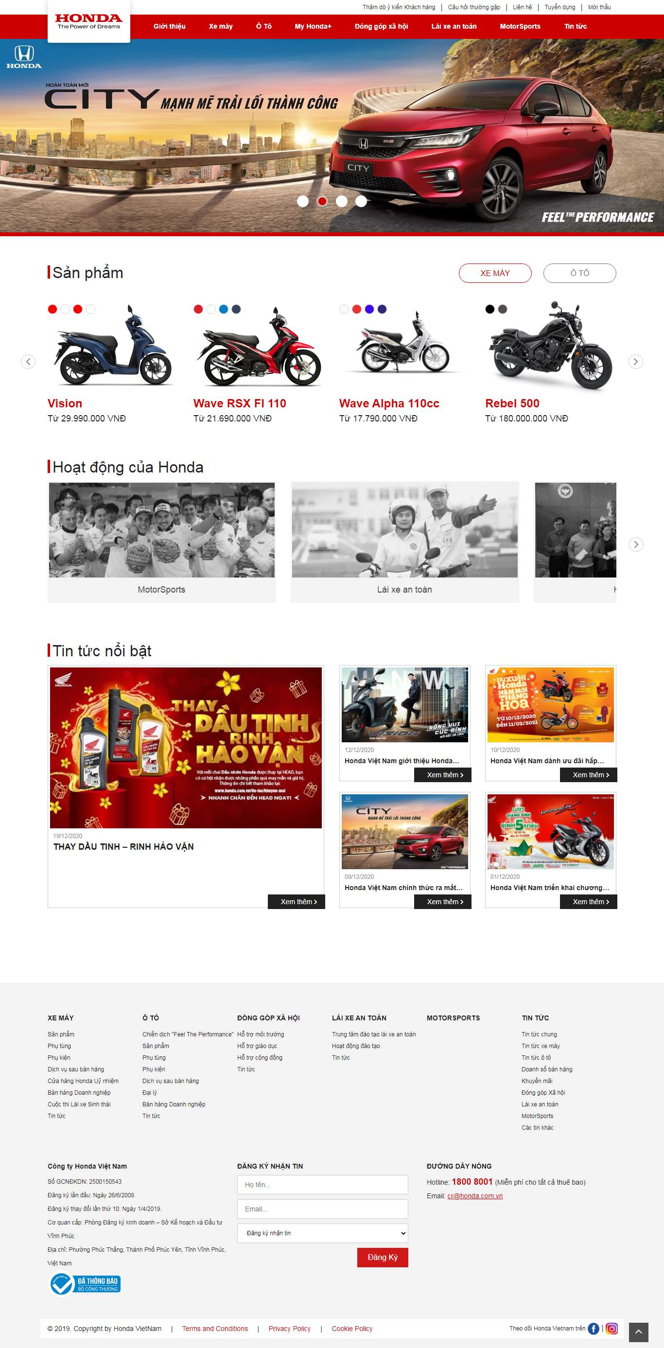 Thiết kế Website Web Quận Bắc Từ Liêm - wwwhondacomvn