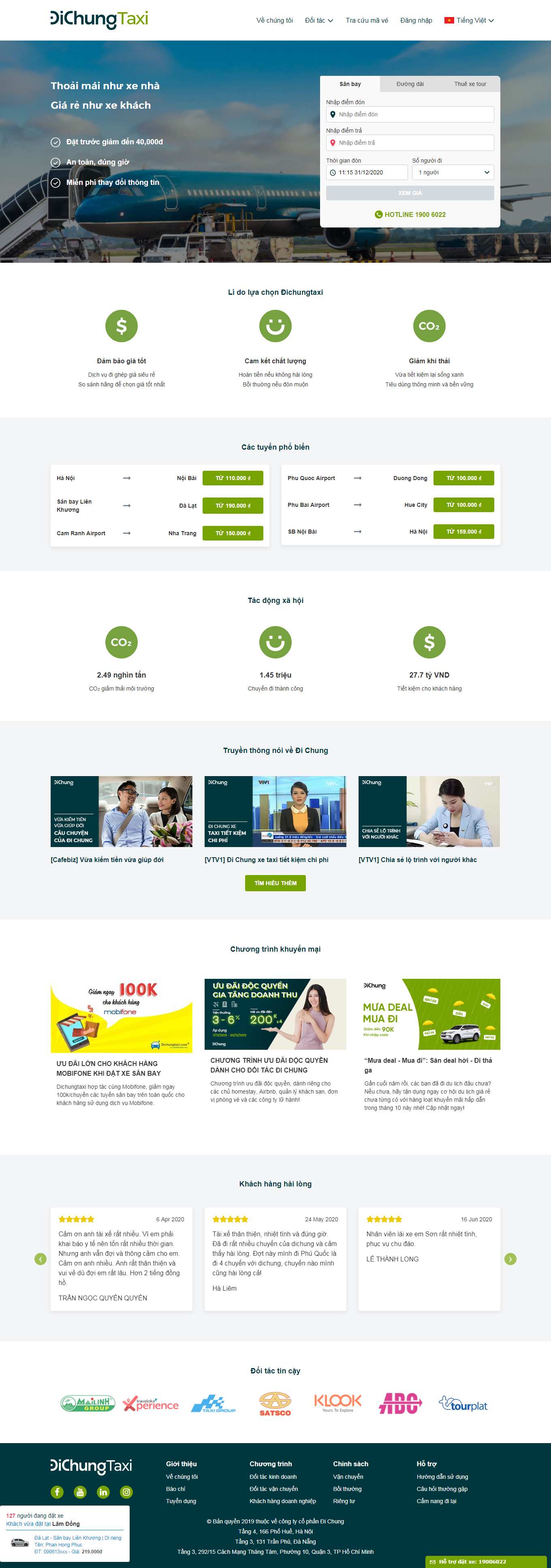 [tainguyenhd] Thiết kế Website Web Thị xã Sơn Tây - dichungtaxicom