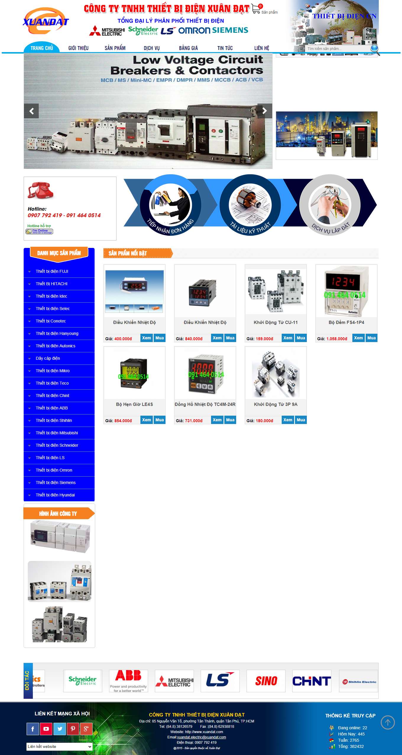 Thiết kế Website Web Miền Nam - xuandatelectriccom